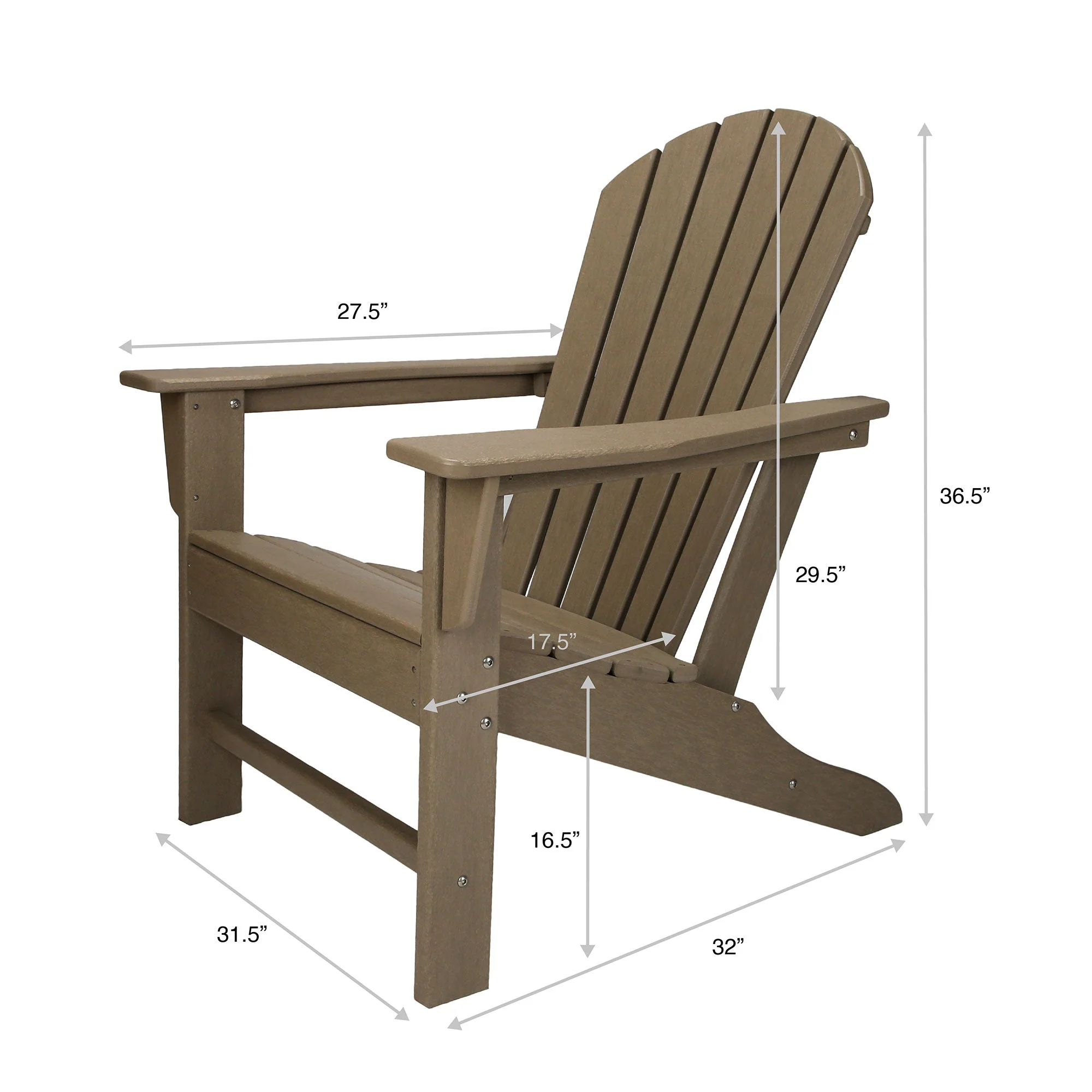Leisure Classics UV Protected Indoor Outdoor Lounge Deck Chair, Gray (2 Pack) - Image 7
