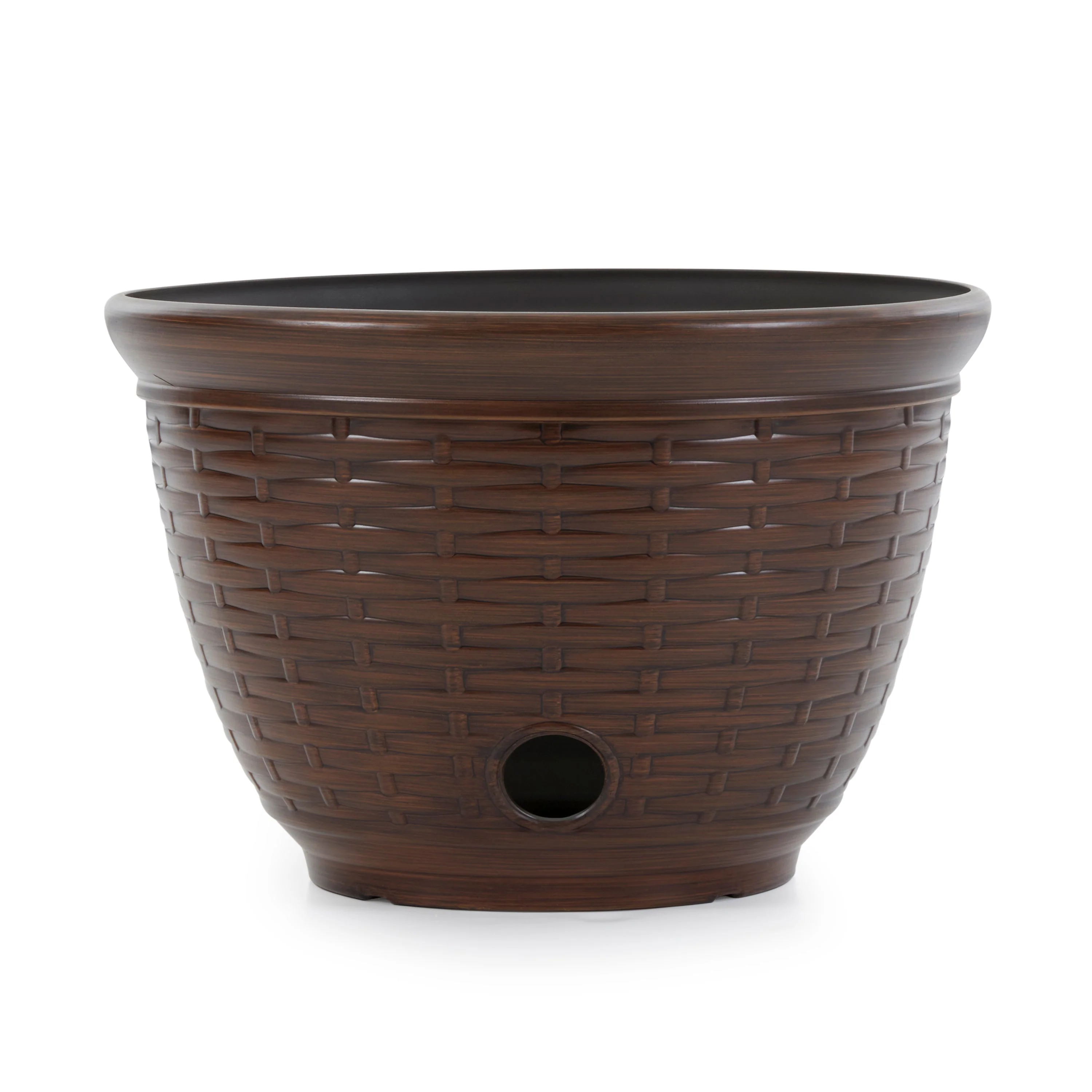 Liberty Garden 100 Foot Wicker Resin Water Hose Storage Pot, Bronze (2 Pack) - Image 4