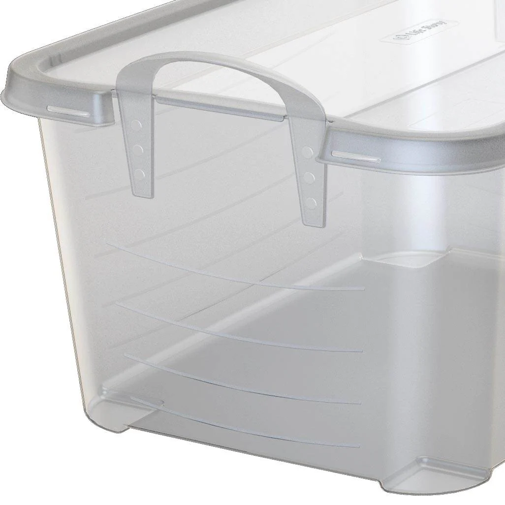 Life Story 55 Quart Stackable Storage Bin, Light Duty Container, Clear, 24 Pack - Image 7