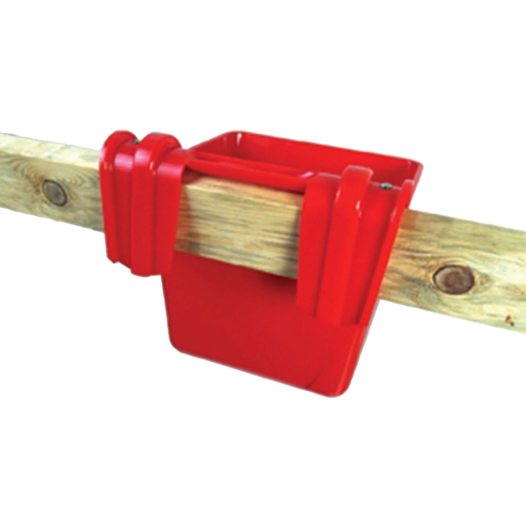 Little Giant 15 Quart Mountable Livestock & Pet Hook Over Bucket Feeder, Red - Image 6