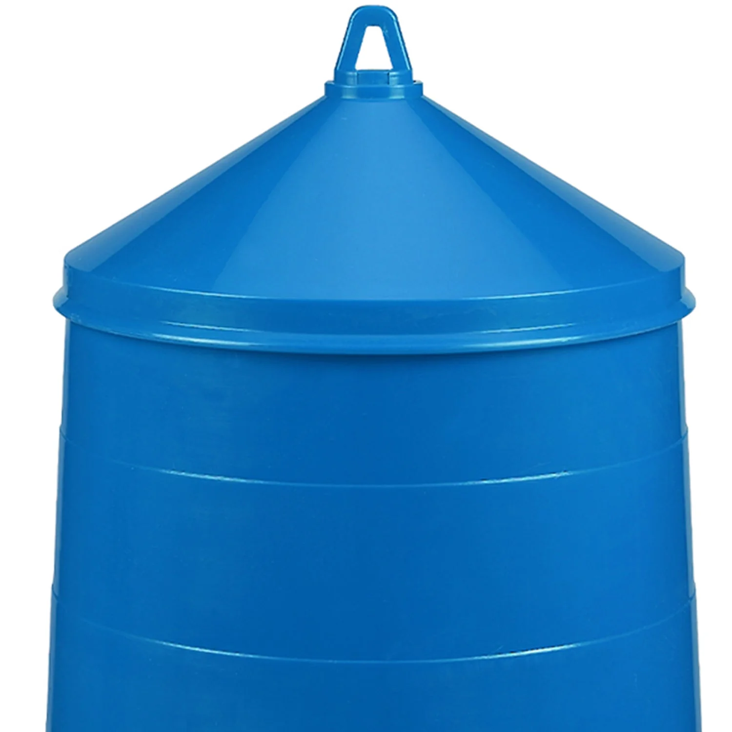 Little Giant 26 Pound Poultry Chicken Feeder Dispenser w/ Carrying Handle, Blue - Image 4