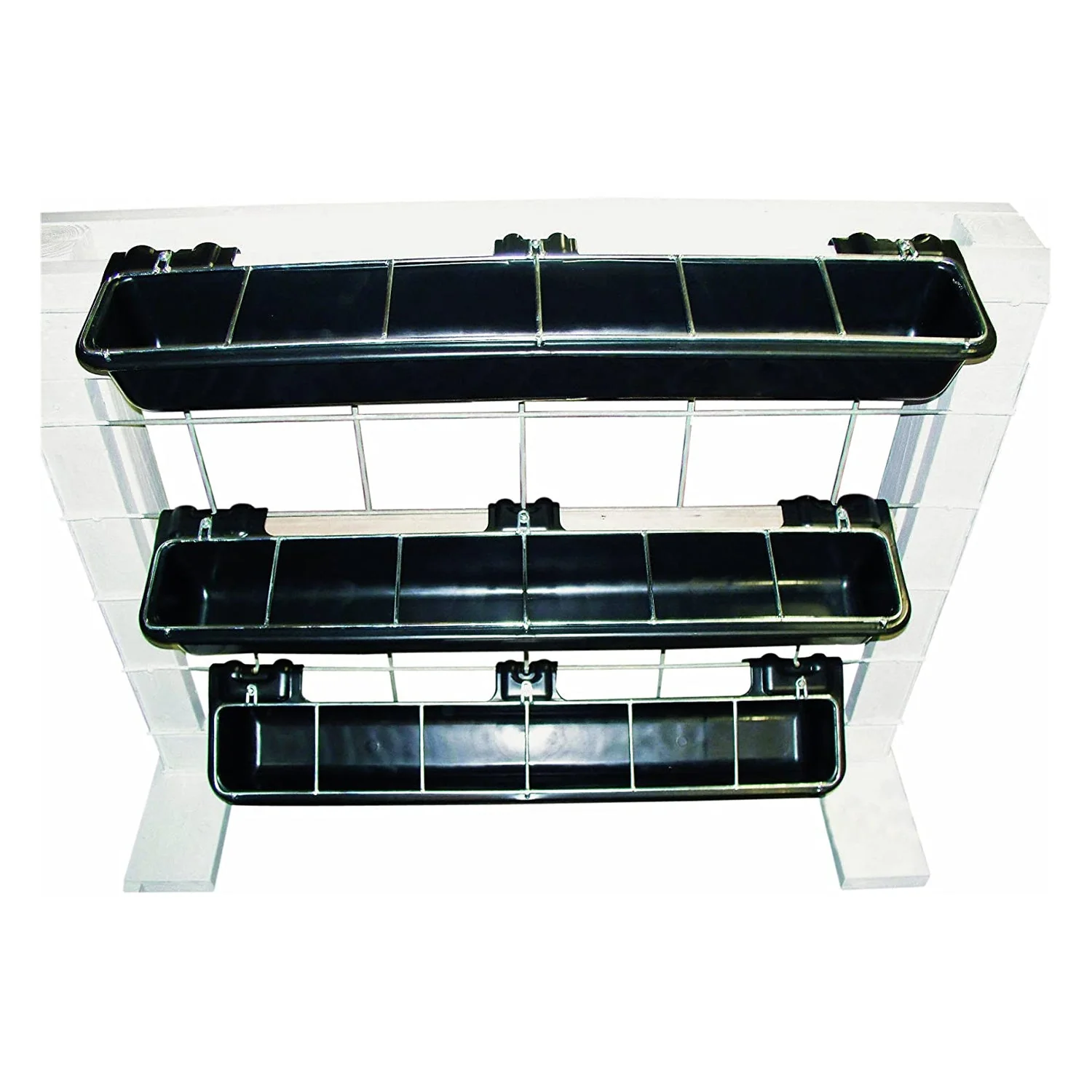 Little Giant HF9BLACK Hook Over Goat Trough Heavy Duty Steel 9 Quart Feeder - Image 3