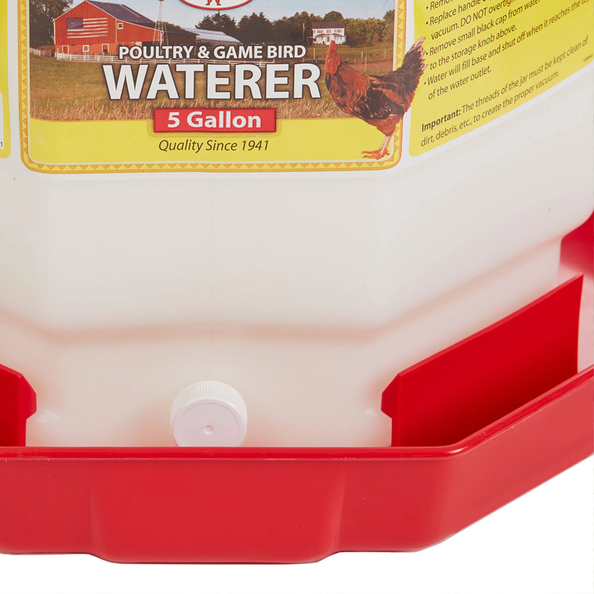 Little Giant PPF5 5 Gallon Capacity Automatic Poultry Waterer for Chickens, Red - Image 9