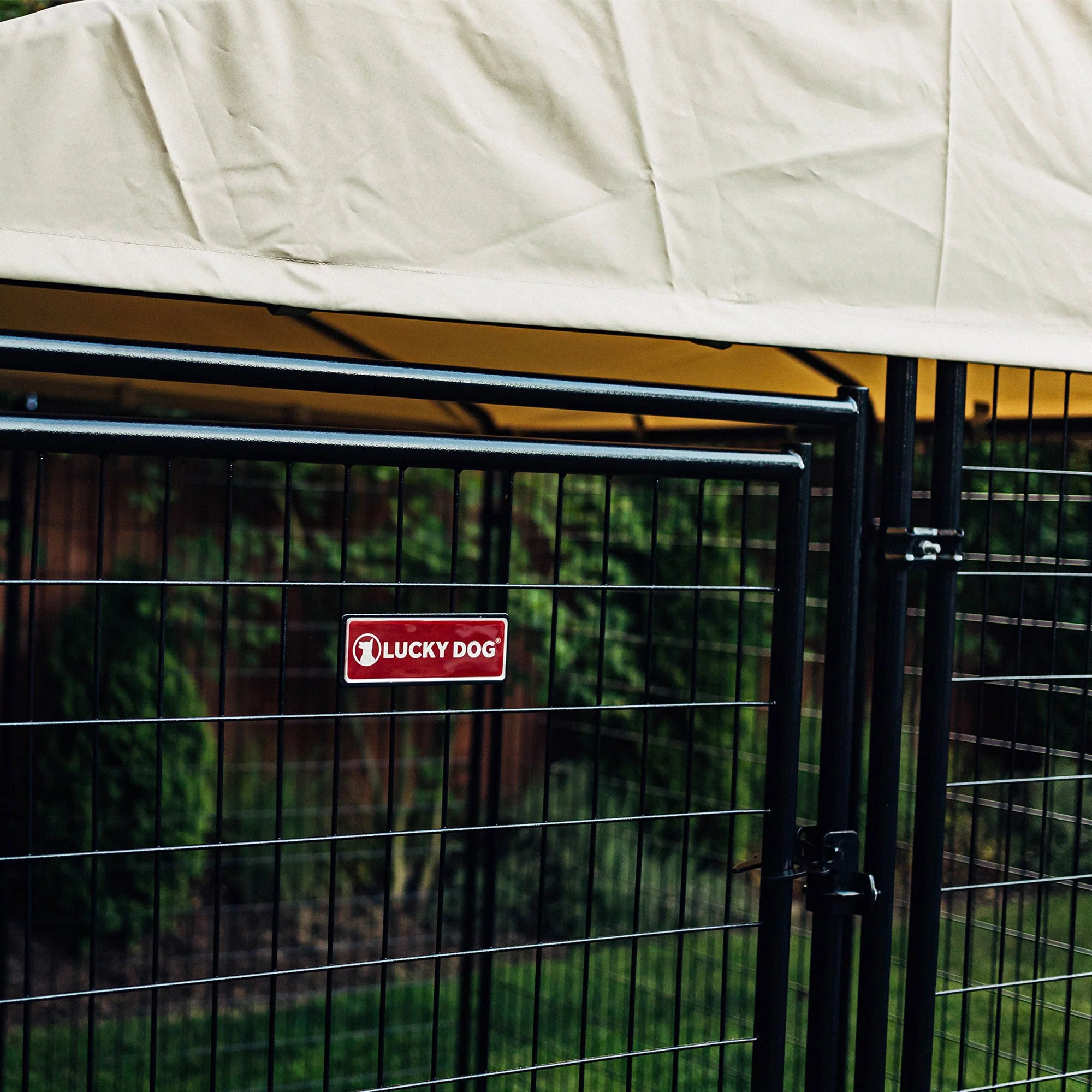 Lucky Dog STAY Series 8 x 8 x 6 Foot Roofed Steel Frame Executive Dog Kennel - Image 8