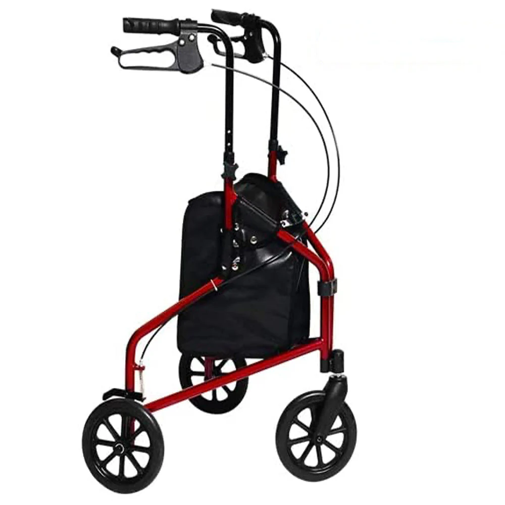 Lumex 609201M 3 Wheel Cruiser Lightweight Adjustable Rollator, Metallic Burgundy - Image 6