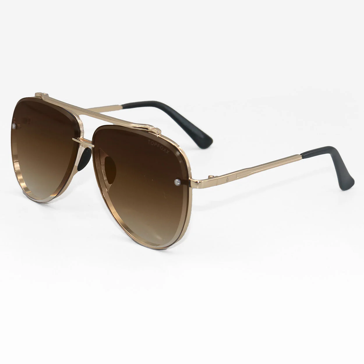 Luna - Tangle Free - Faded Brown Aviator Sunglasses - Image 3