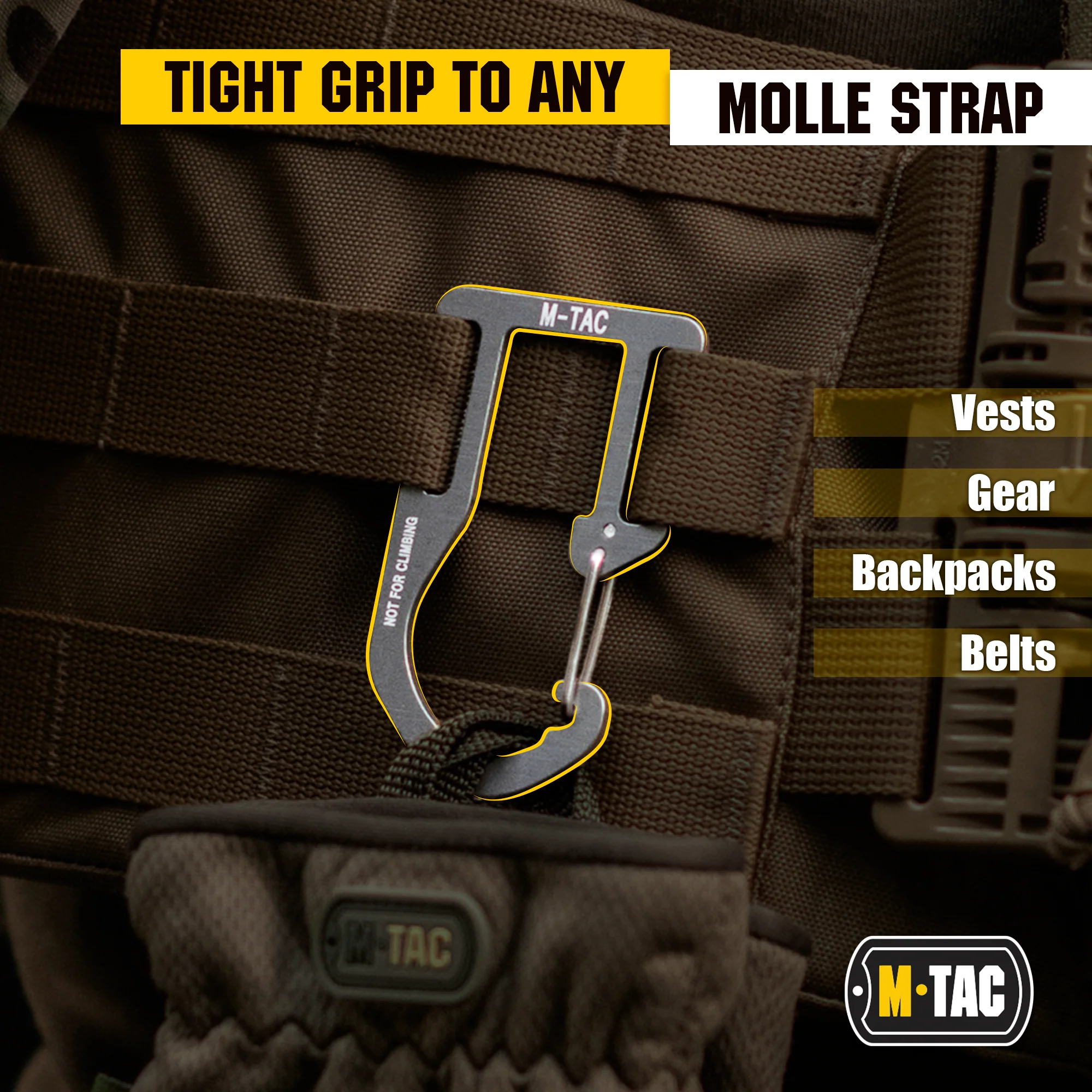 M-Tac Aluminum Carabiner for Backpack Molle - Image 6