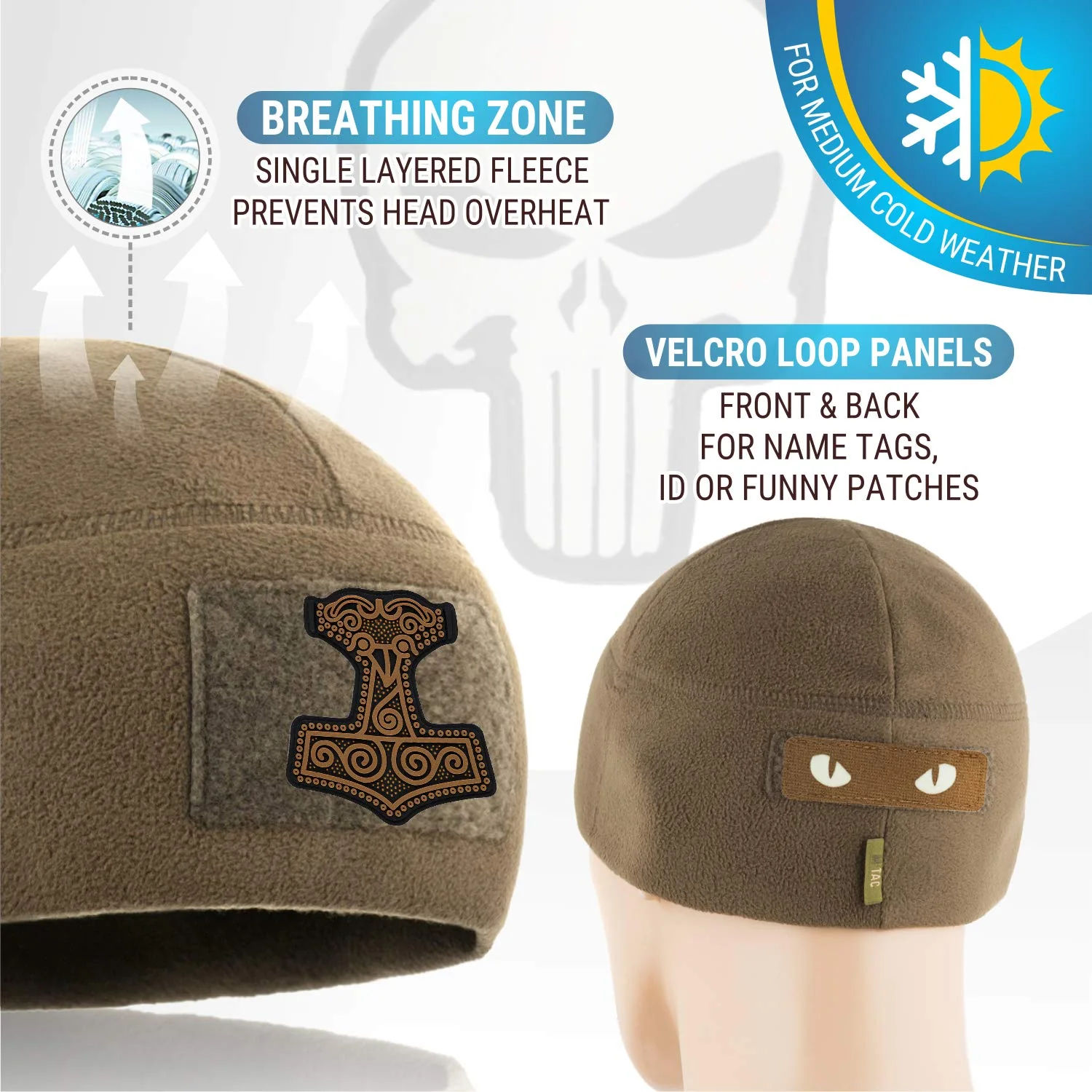 M-Tac Fleece Tactical Watch Cap Beanie With Patch Panel (270 g/m2) - Image 25