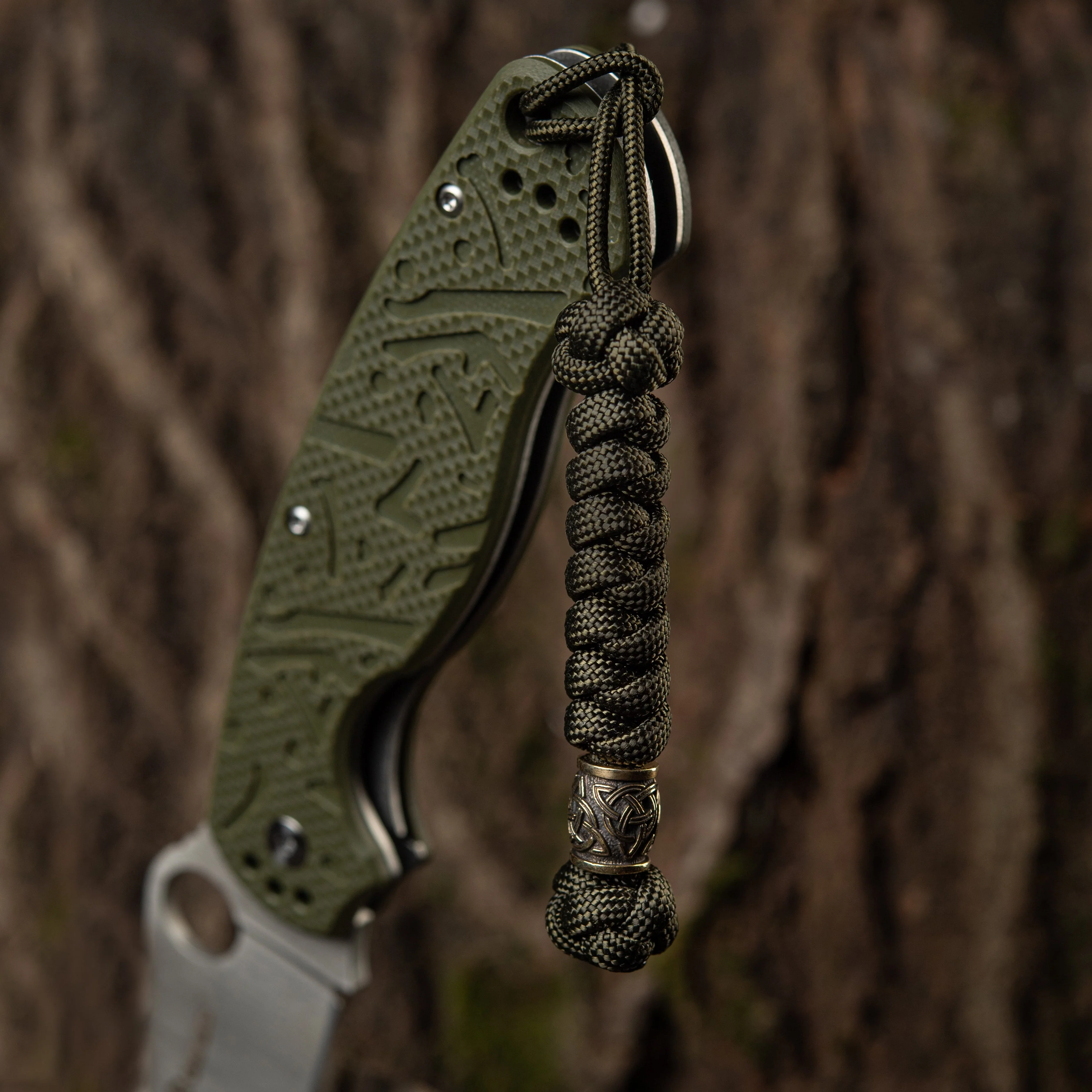 M-Tac Knife Lanyard Triquetra Olive - Image 2