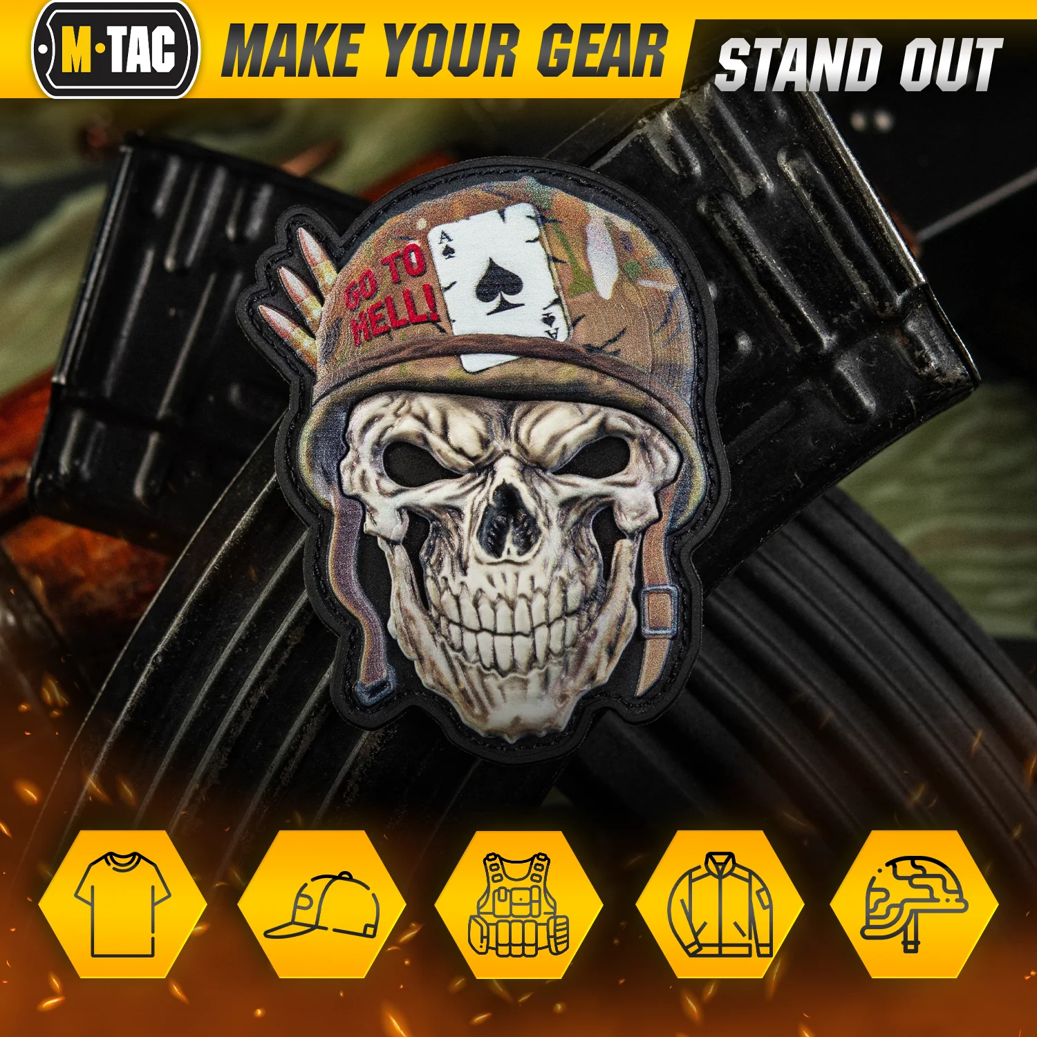 M-Tac Patch Skull in a Helmet PVC - Image 5