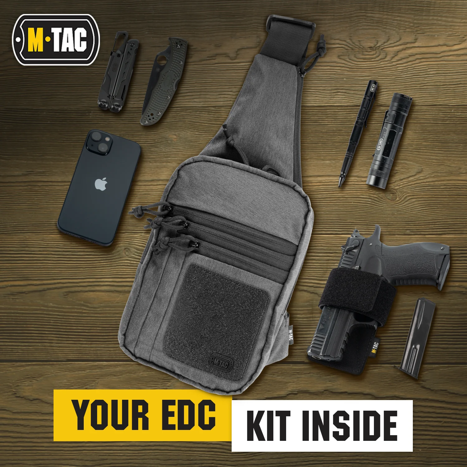 M-Tac Tactical Bag Shoulder Chest Pack with Sling & Loop Panel - Image 4