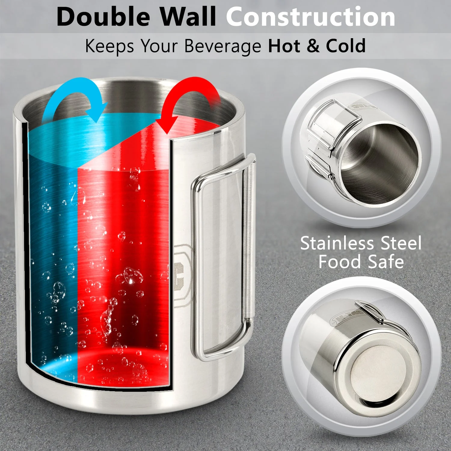 M-Tac Thermo Mug with Folding Handle 15oz - Image 4