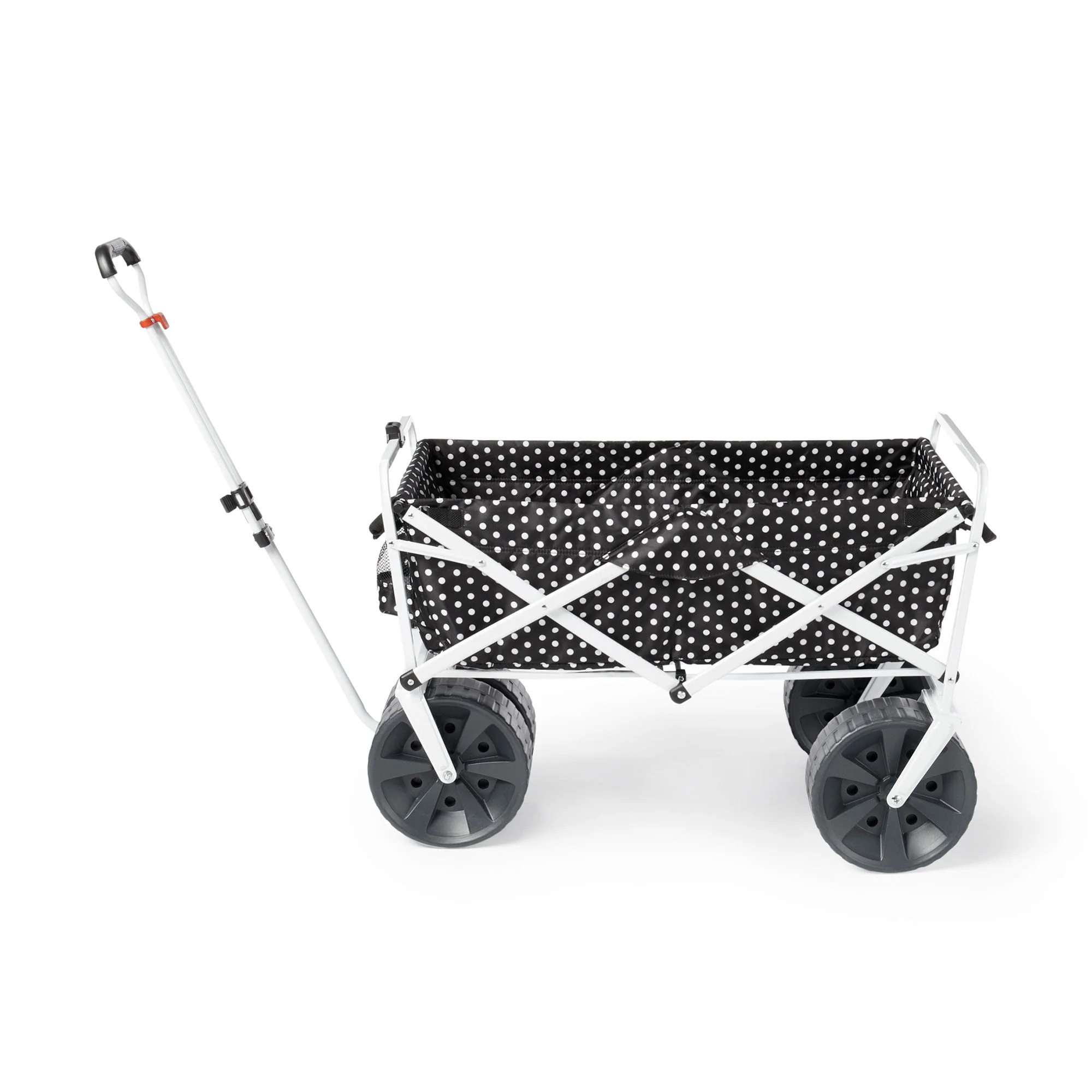 Mac Sports Collapsible All Terrain Beach Utility Wagon Cart w/ Table, Black Dots - Image 2