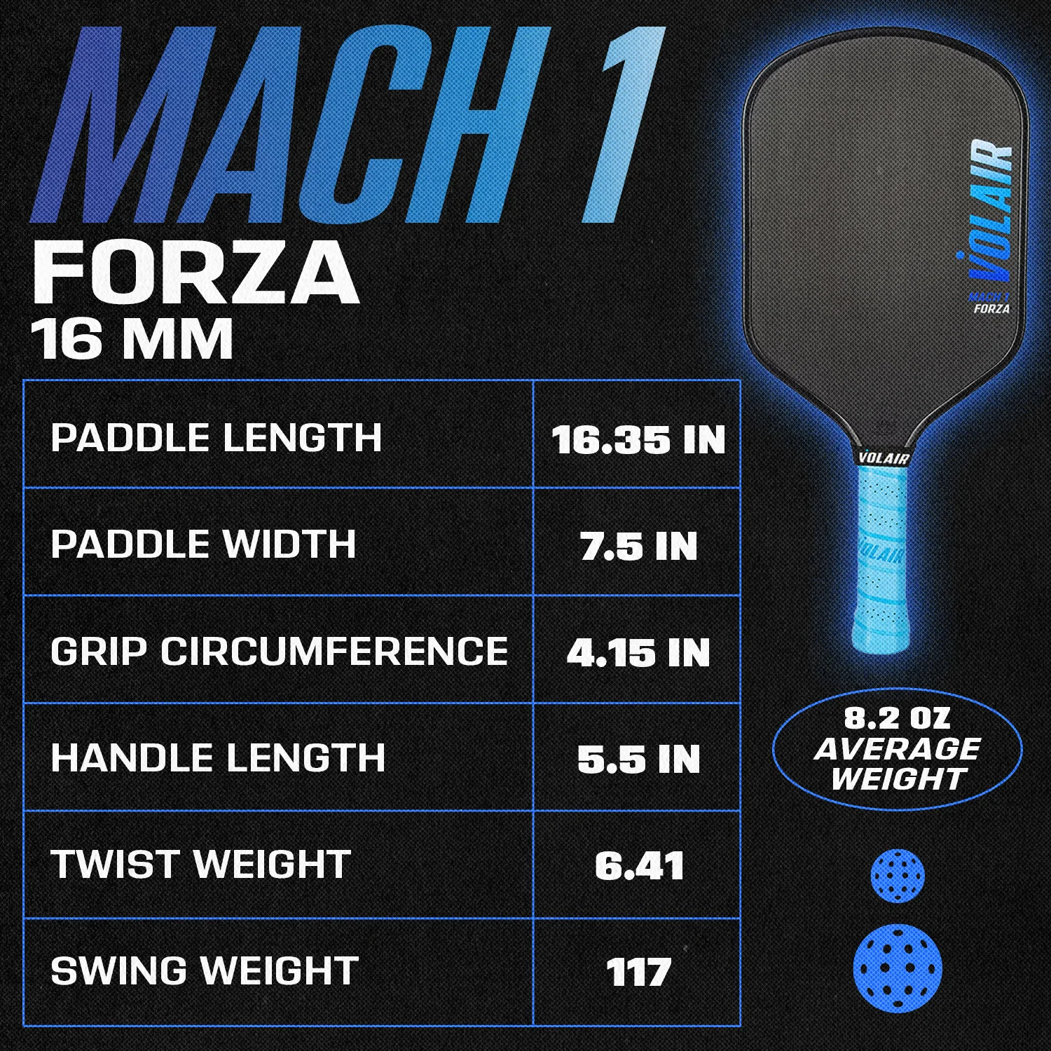 Mach 1 Forza Pickleball Paddle - Image 3