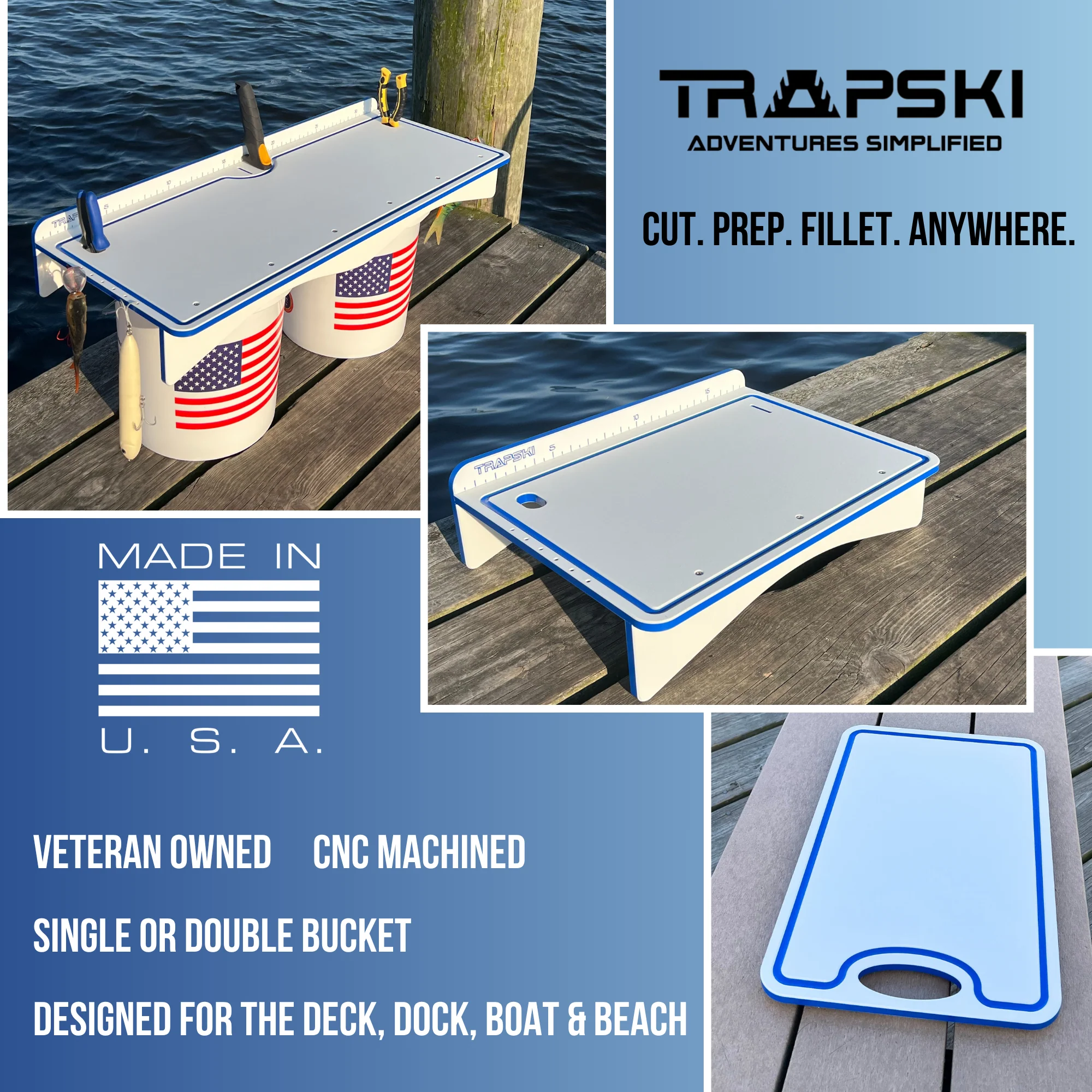 Made in the USA | Premium Cutting Board | Textured 1/2 inch HDPE UV Protected | Non-Skid or Mark Rubber Feet | Great for Boats & any Counter-top - Image 18