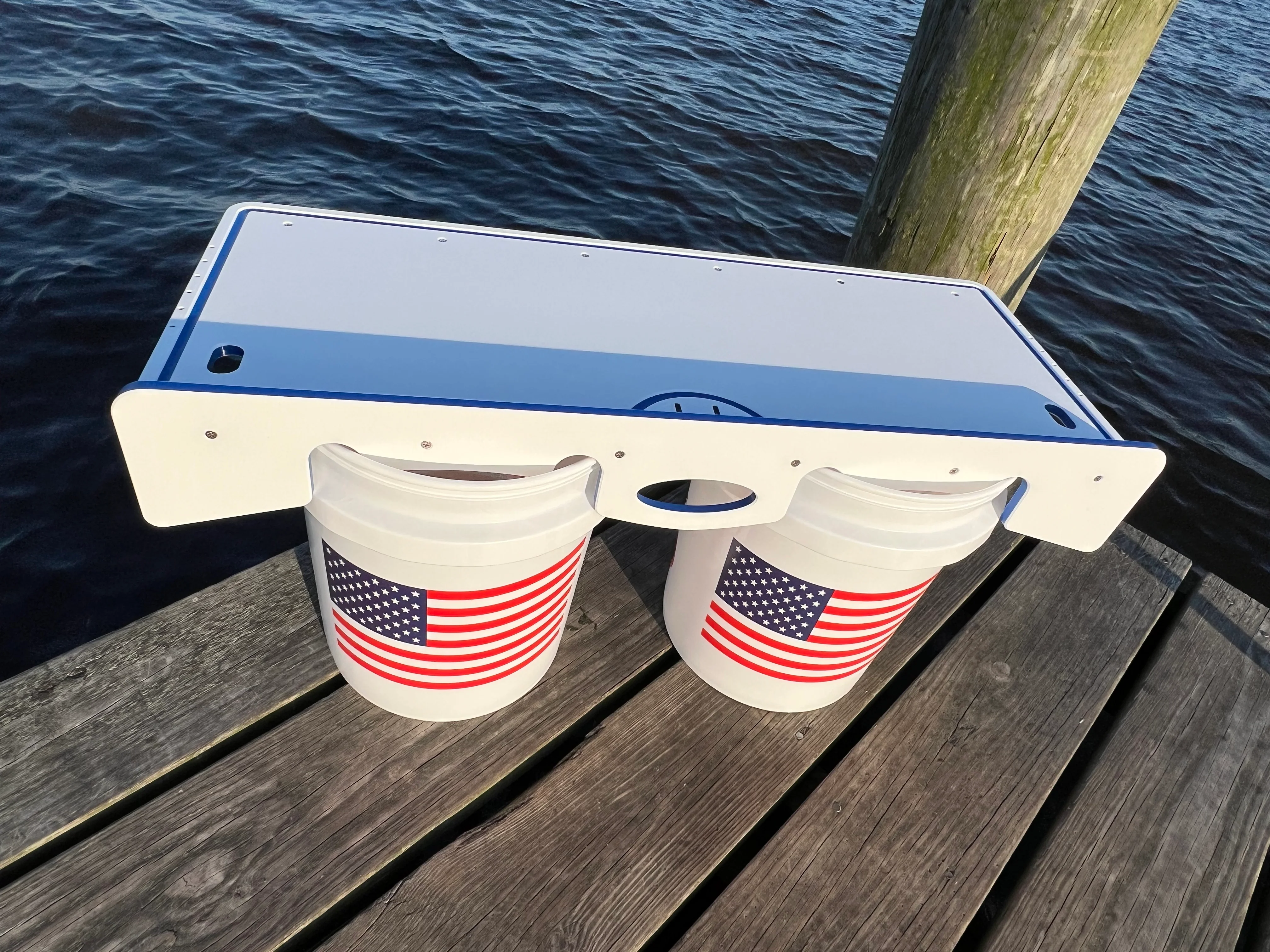 Made in the USA | Premium Double Bucket 33" Raised Fillet Table Cutting Board - Image 20