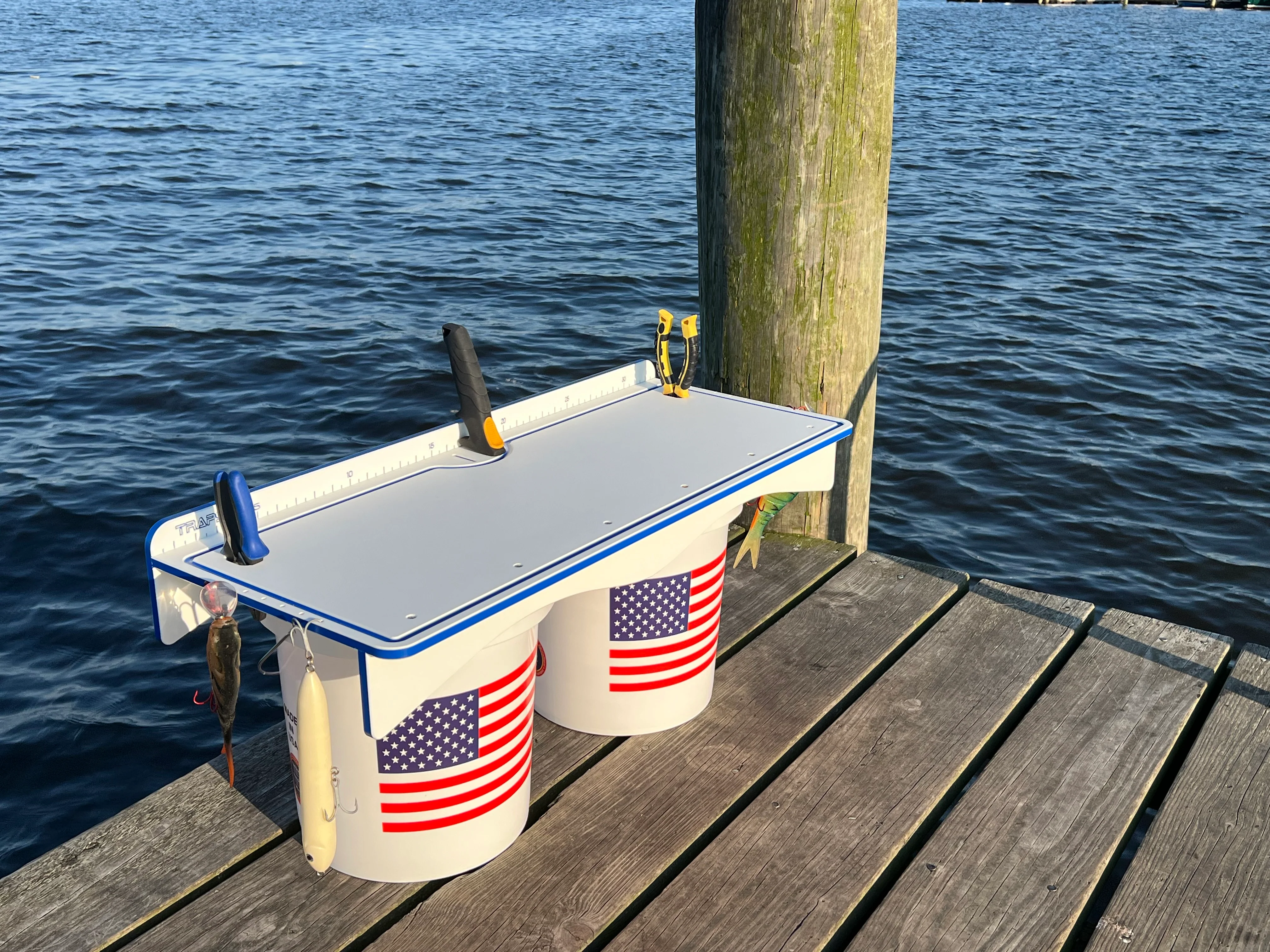 Made in the USA | Premium Double Bucket 33" Raised Fillet Table Cutting Board - Image 21