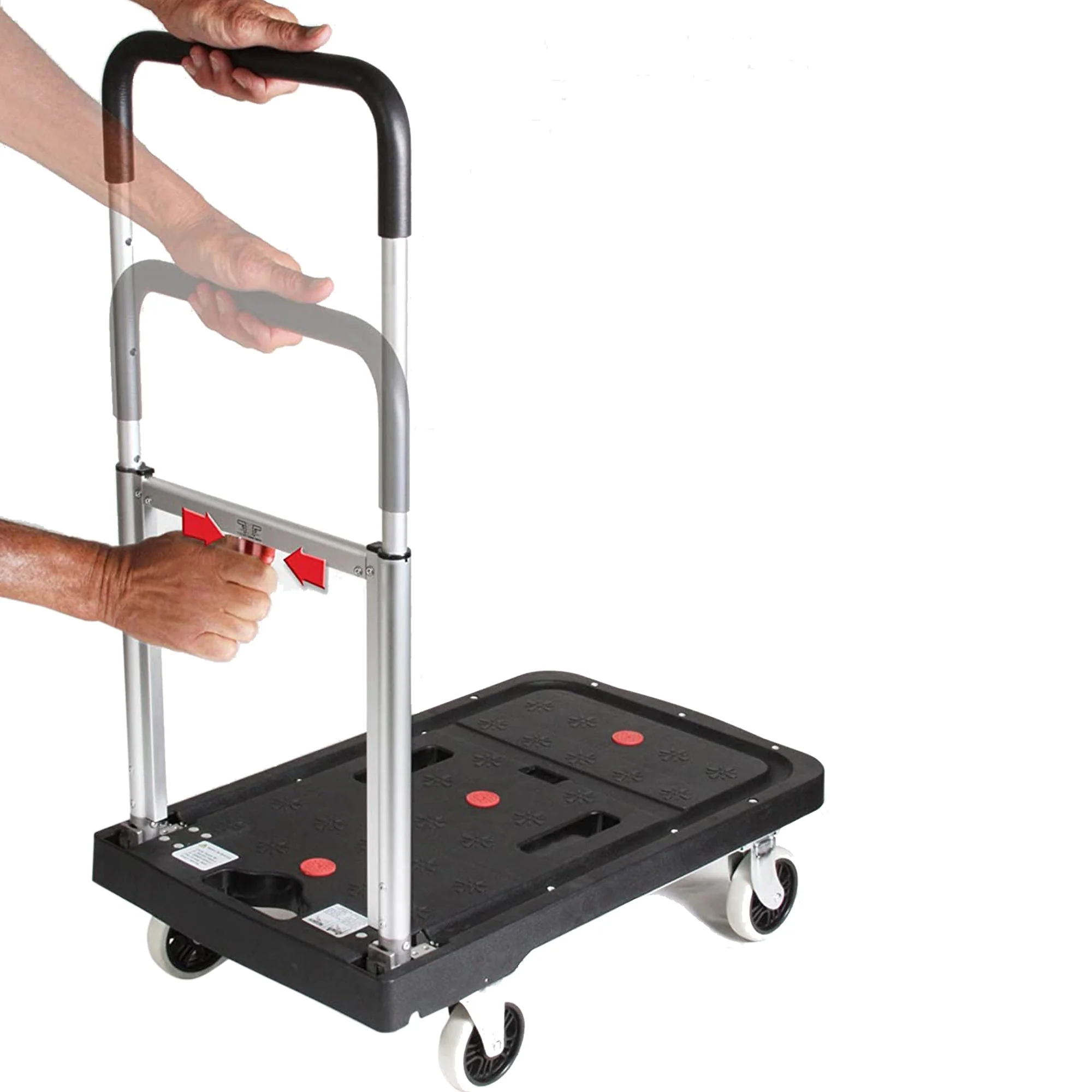 Magna Cart FF 4 Wheel Folding Platform Transport Cart Supports 300 lbs (4 Pack) - Image 9