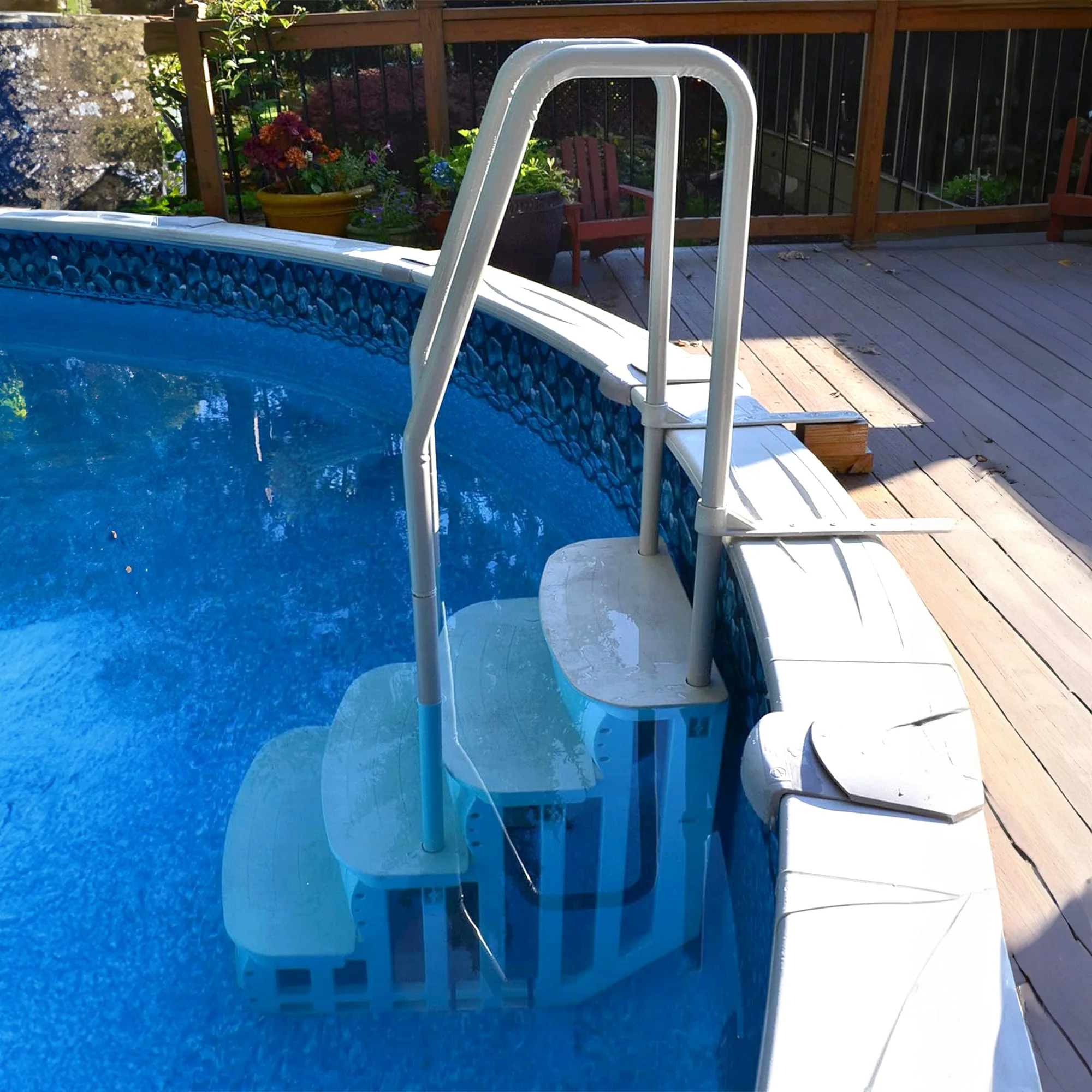 Main Access 200601T 26" iStep Above Ground Pool Step Ladder Entry System, Taupe - Image 5