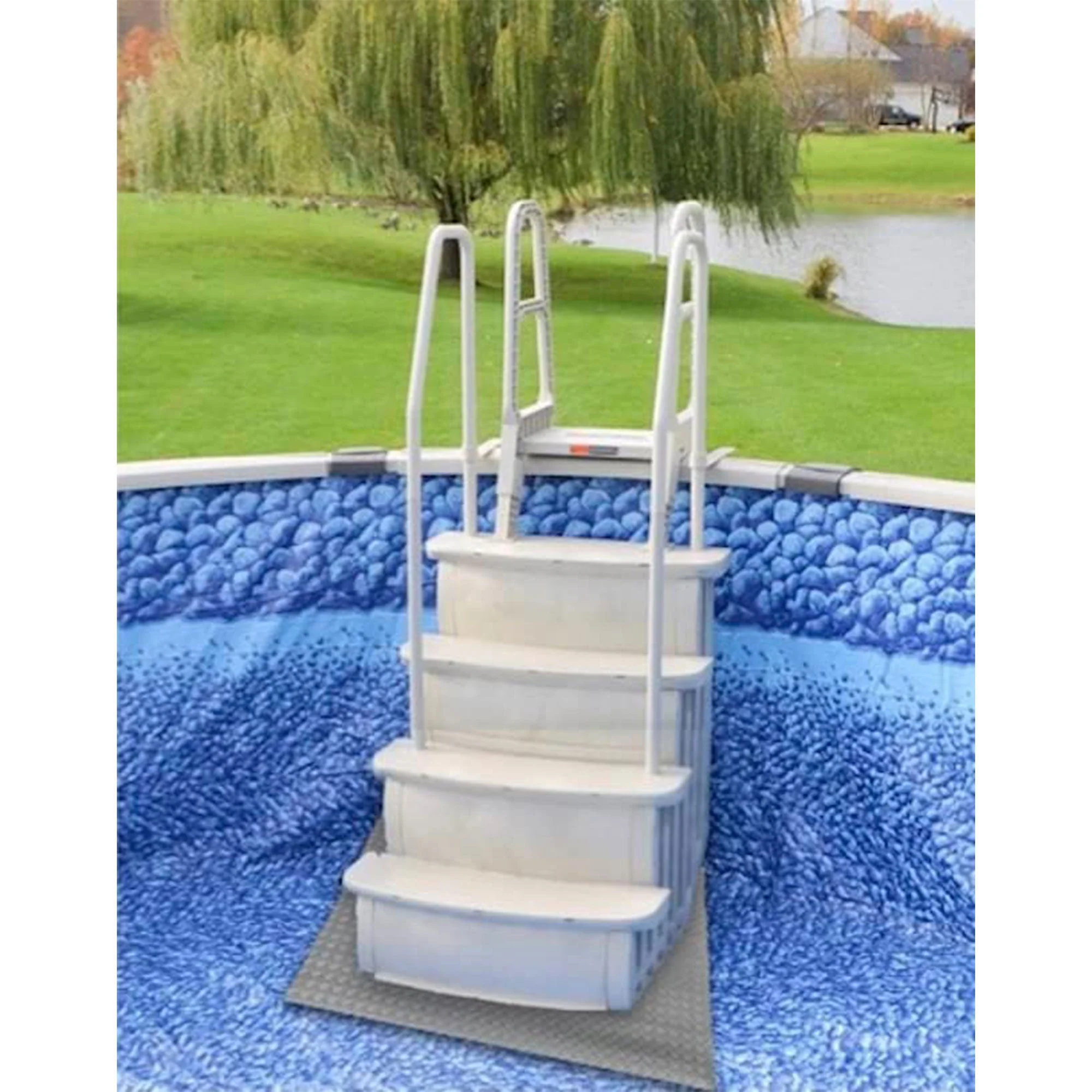 Main Access Large Step Ladder Guard Mat with iStep Pool Ladder Entry System - Image 5