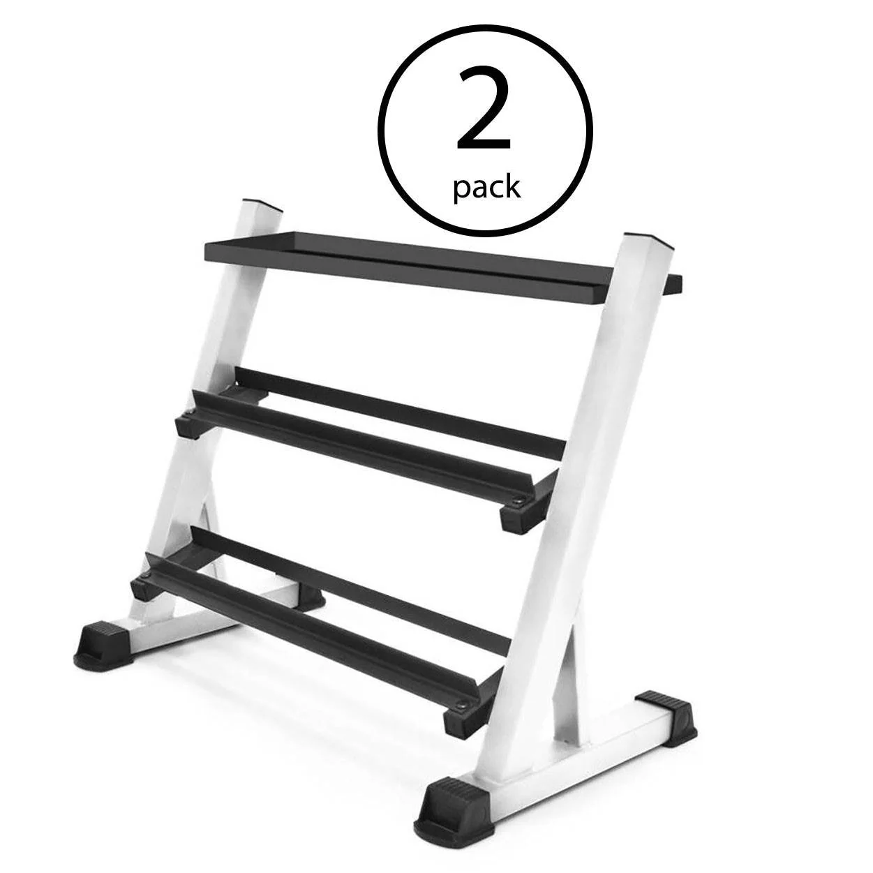 Marcy 3 Tier Free Weight/Dumbbell Storage Rack Stand for Home and Gyms (2 Pack) - Image 3