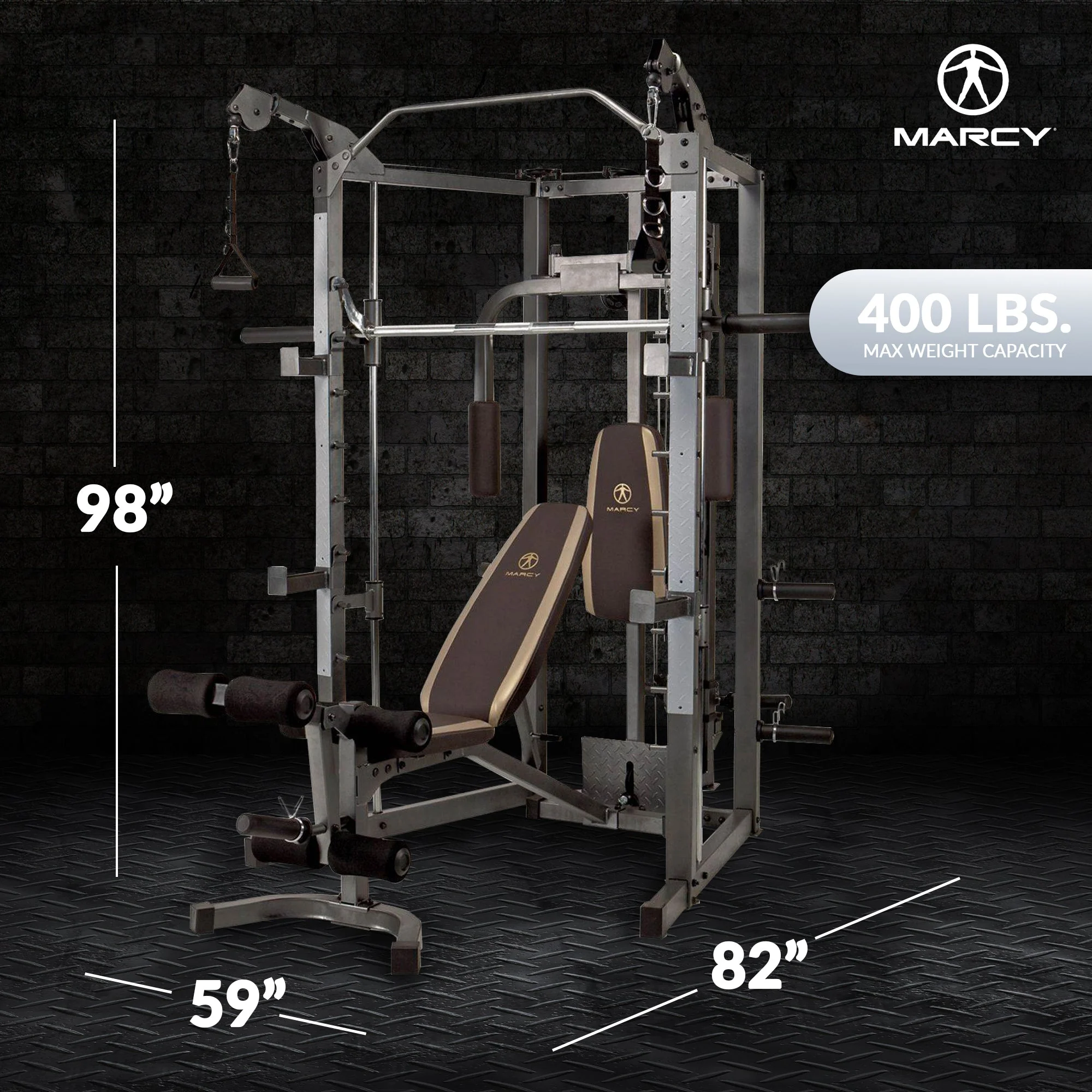 Marcy Combo Smith Heavy-Duty Total Body Strength Home Gym Workout Machine - Image 3