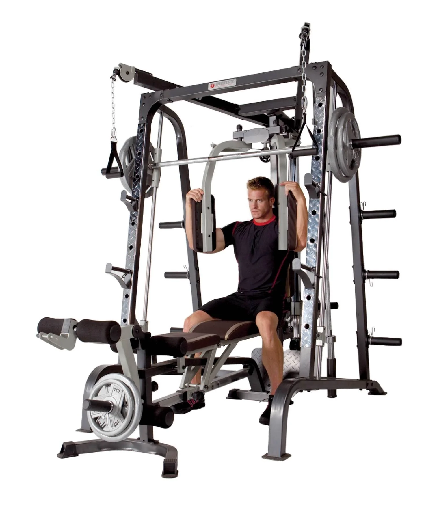 Marcy Deluxe Diamond Elite Smith Cage Workout Machine Total Body Gym | MD-9010G - Image 2
