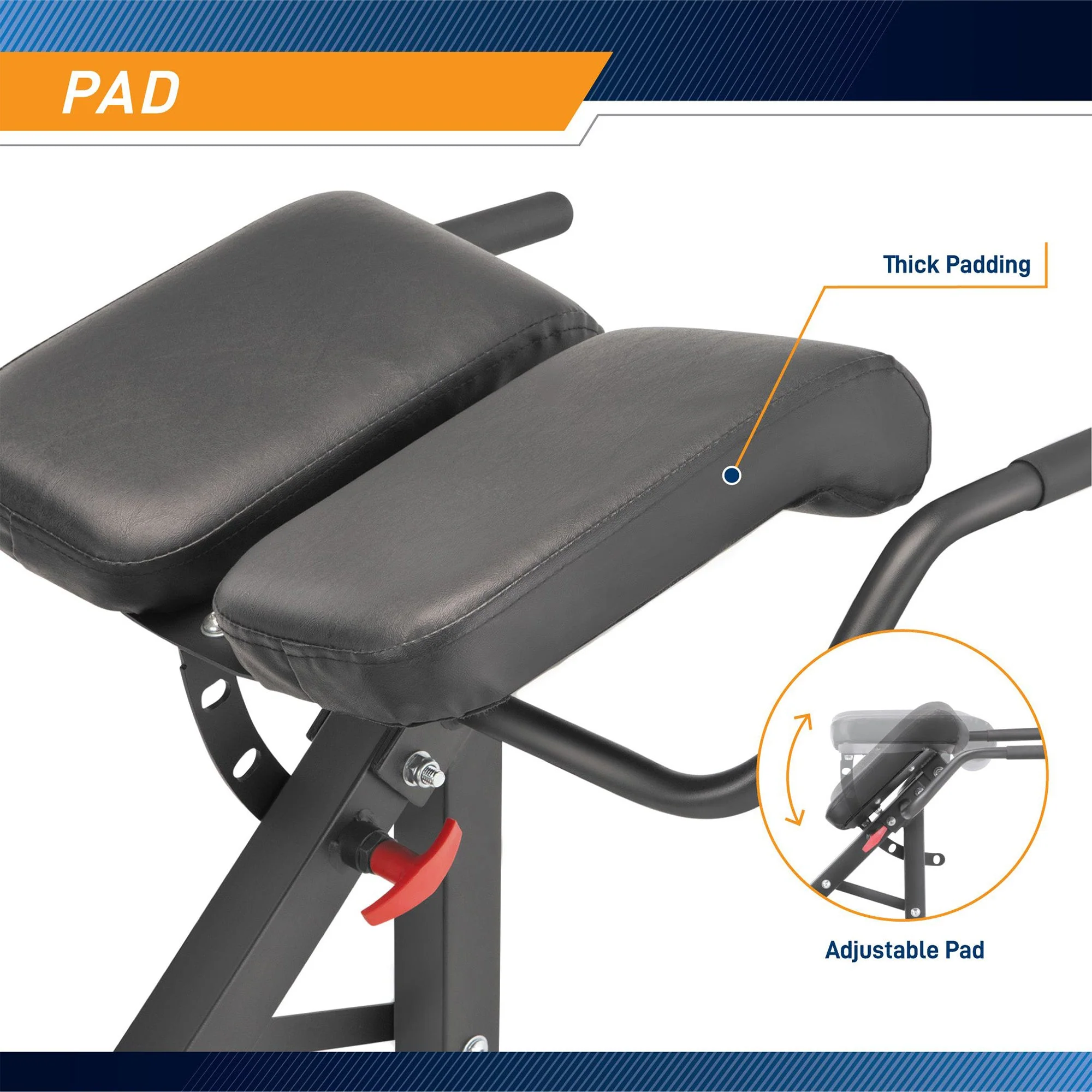 Marcy Pro JD-5481 Deluxe Steel Frame Hyper Extension Bench for Racks & Home Gyms - Image 4