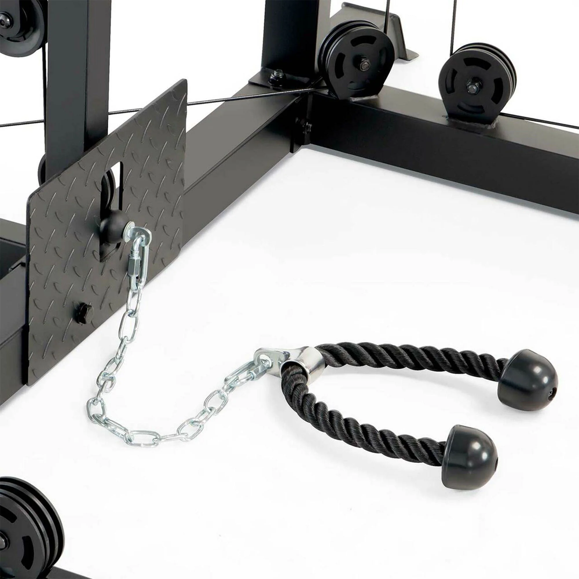 Marcy SM-7409 Smith Machine Cage Multi Purpose Home Gym Training System, White - Image 8
