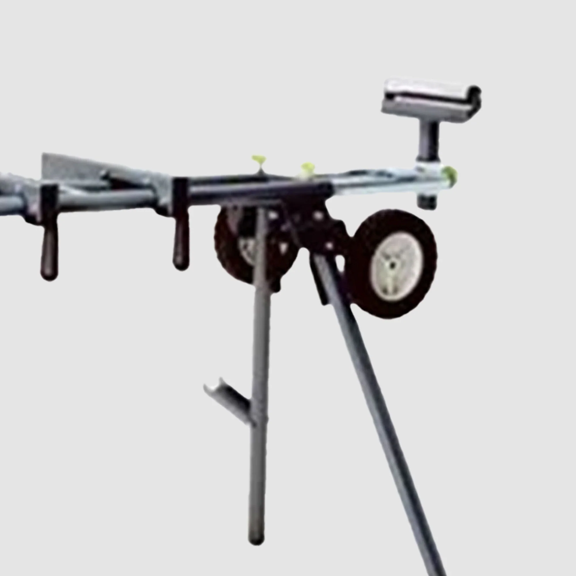 Master Mechanic Lightweight Adjustable Folding Miter Saw Stand w/Wheels, Black - Image 5