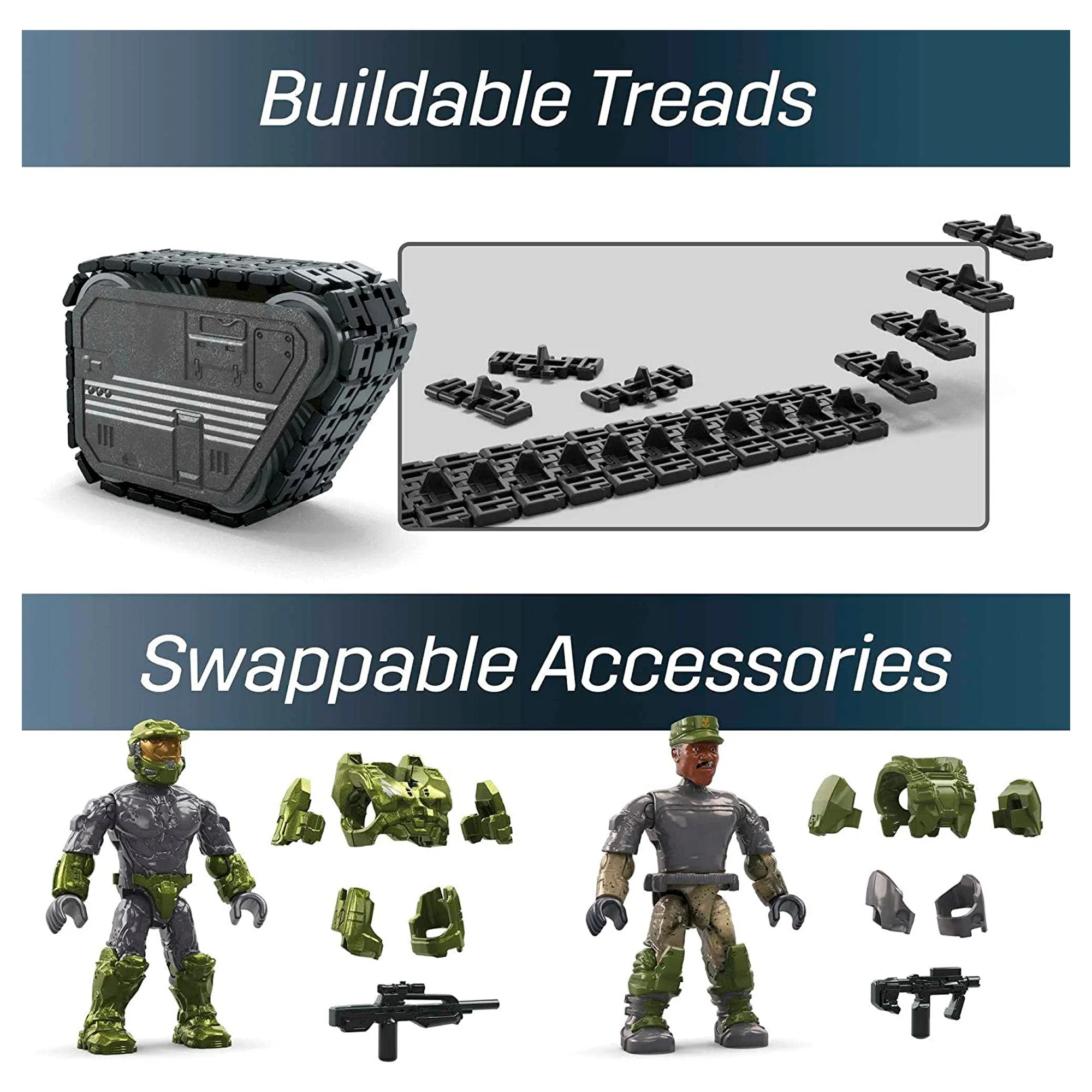 MEGA Halo UNSC Elephant Sandset Tank Building Toy Set w/ 5 Micro Action Figures - Image 4