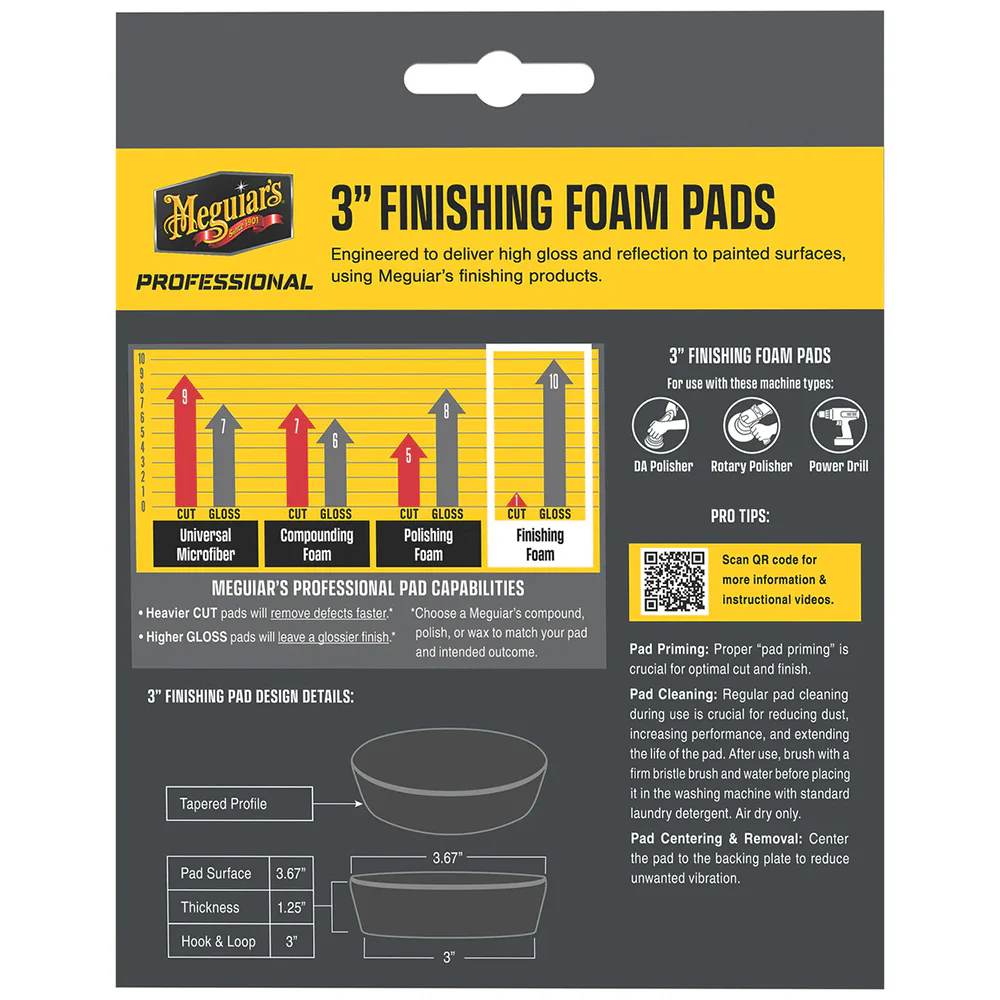 Meguiar's Professional 3" Finishing Foam Pads *3-Pack - Image 2