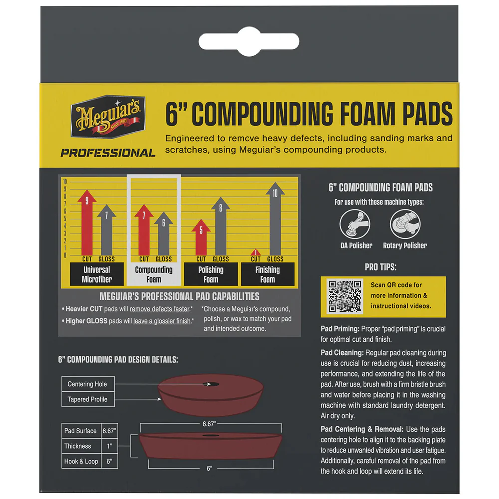 Meguiar's Professional 6" Compounding Foam Pads *2-Pack - Image 2