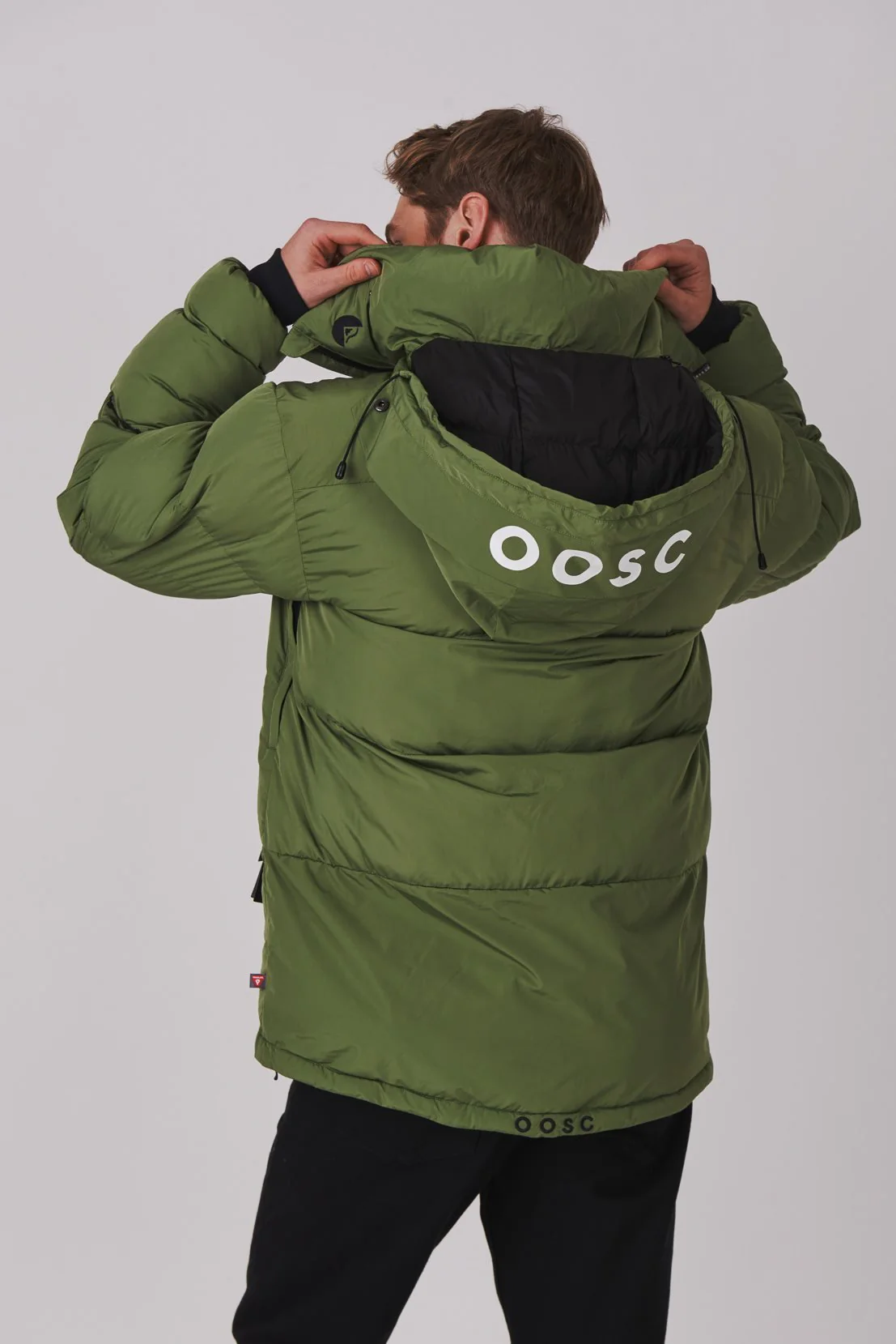 Men's Puffer Jacket Khaki - Image 7