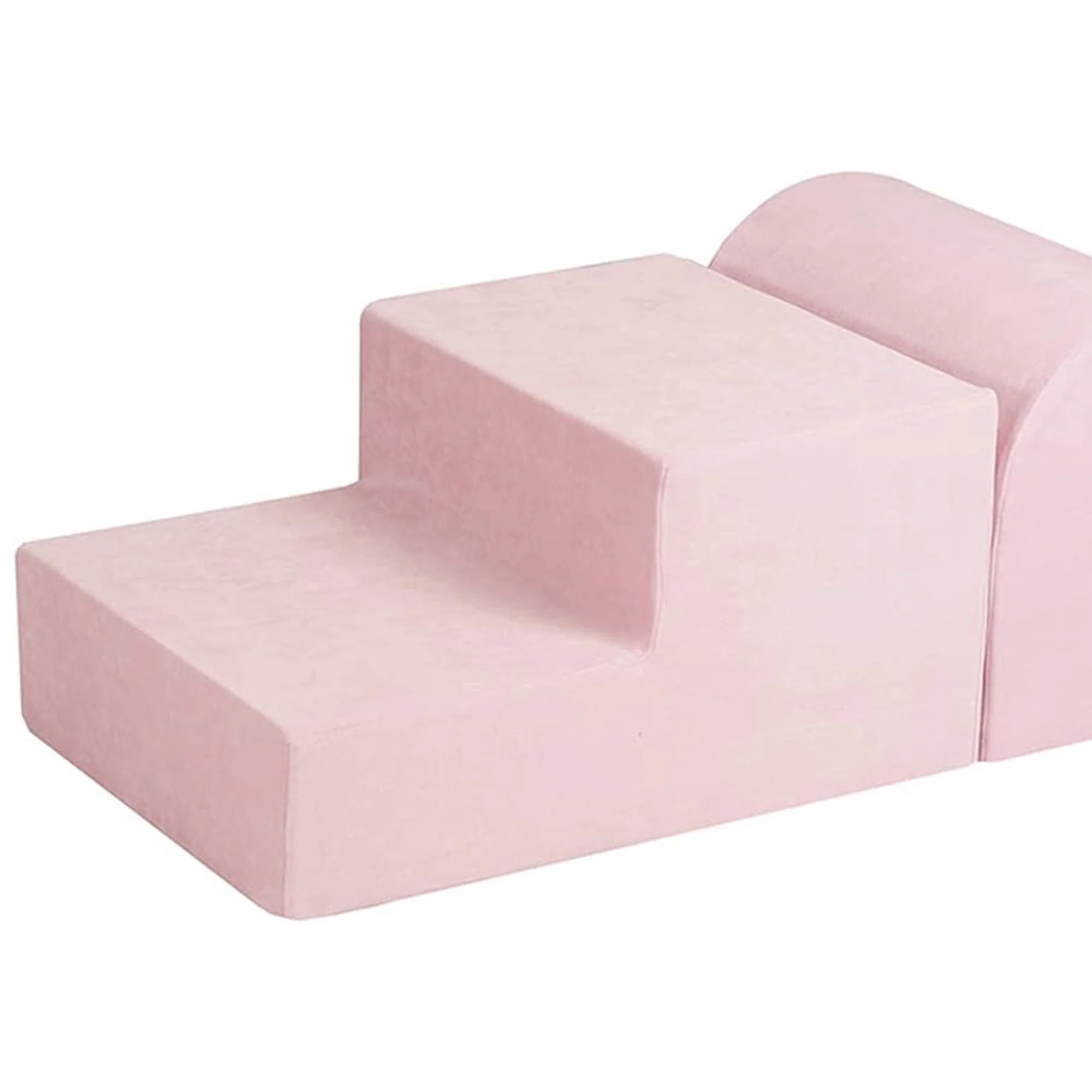 MeowBaby 3 Elements Soft Foam Climbing Blocks Playset with Velvet Cover, Pink - Image 5