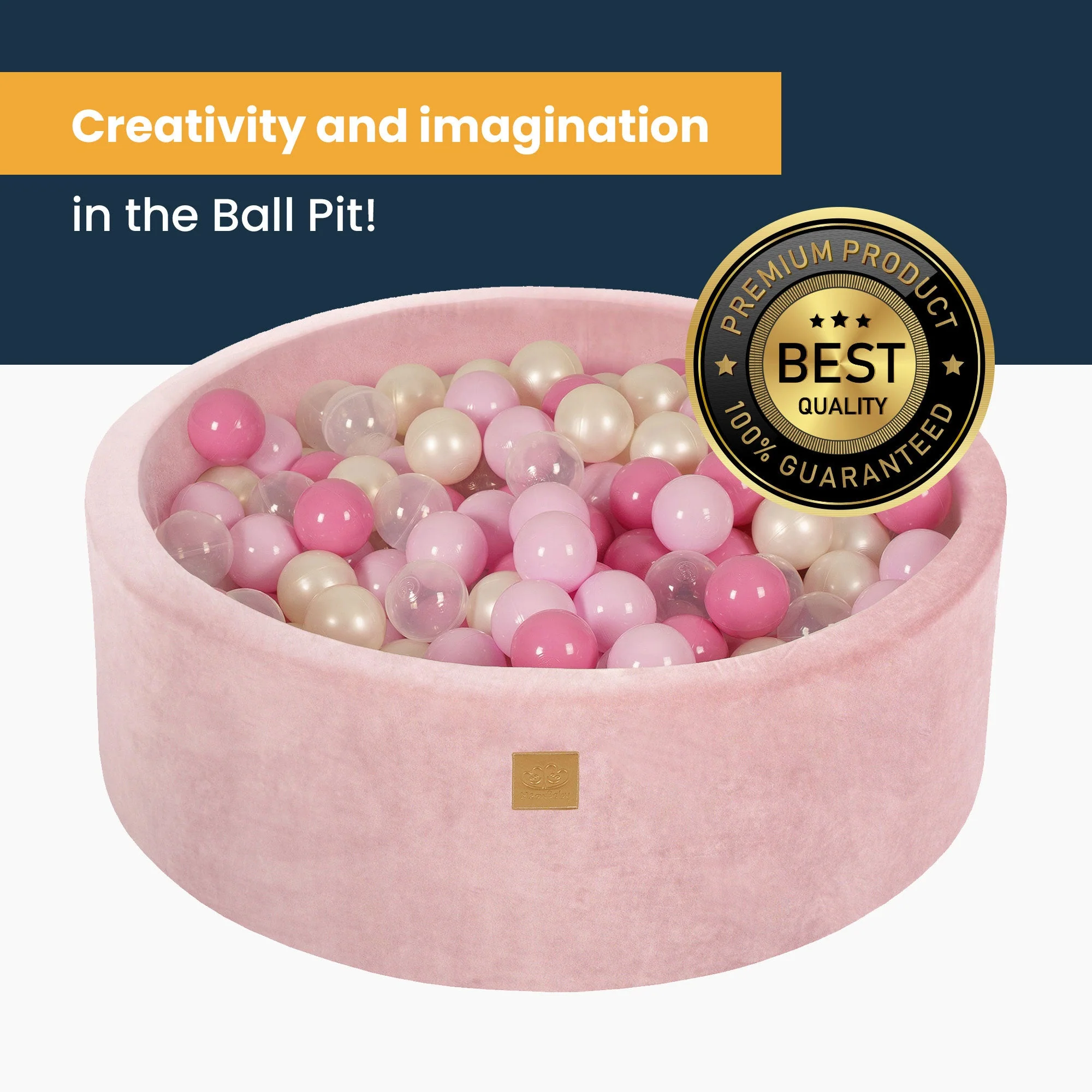MeowBaby Soft Round 35 x 11.5 Inch Baby Foam Ball Pit with 200 2.75 Inch Balls - Image 5