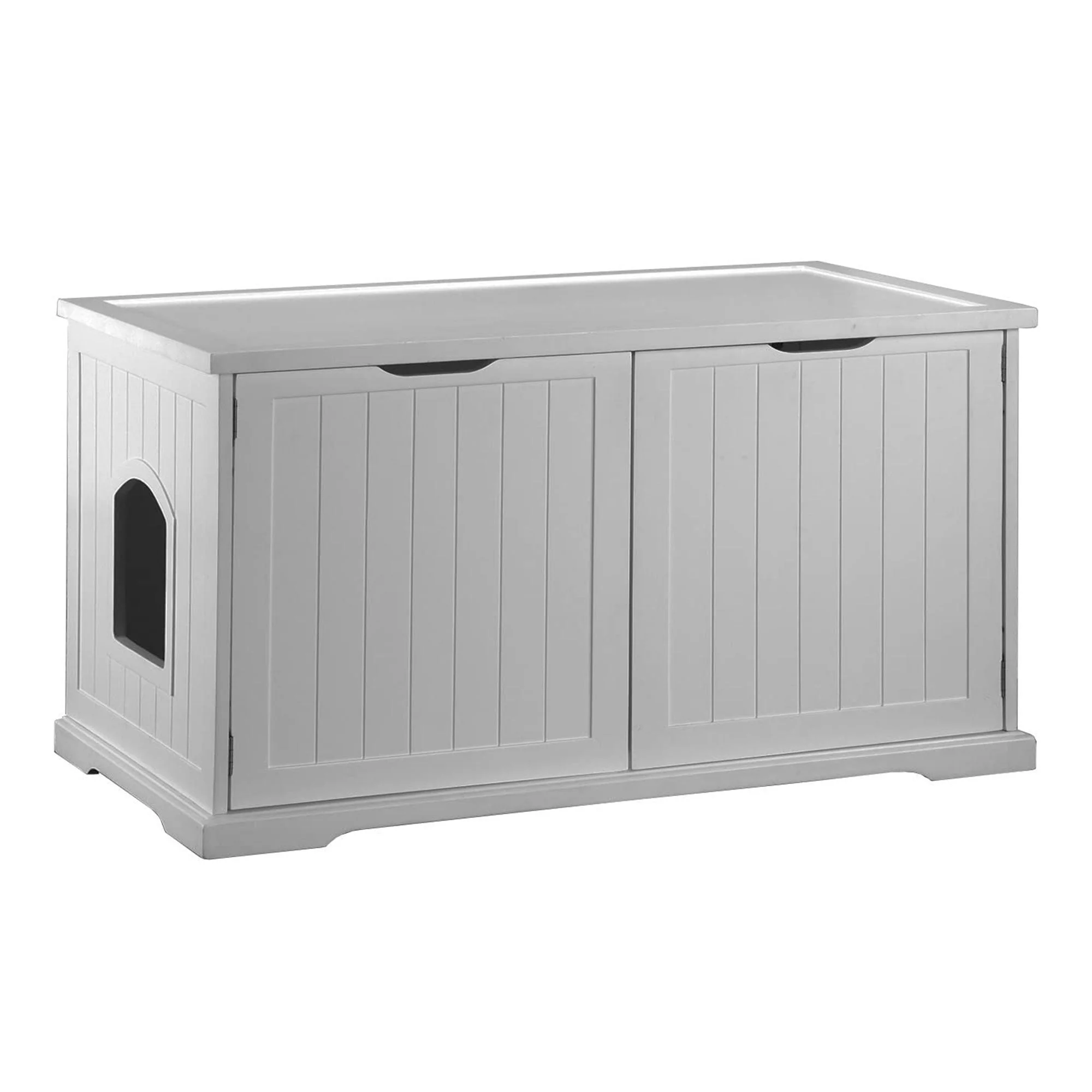 Merry Products Cat Washroom Storage Bench Boxes with Removable Partition Wall - Image 2