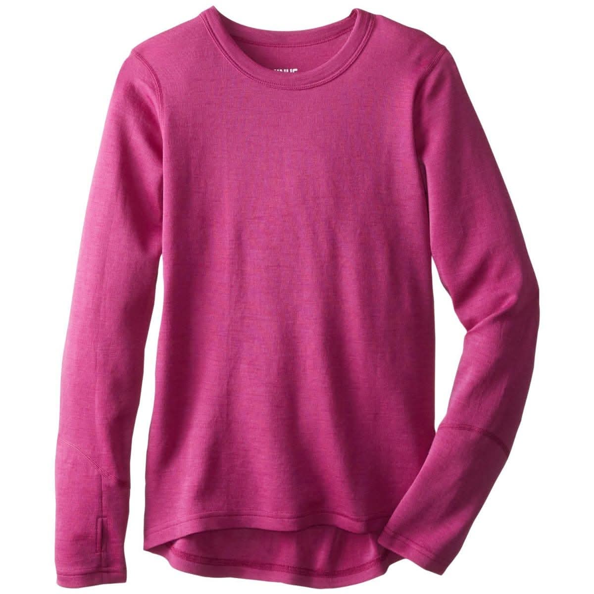 Midweight Kid's Wool Top Base Layer Crew - 100% Merino Wool - Image 2