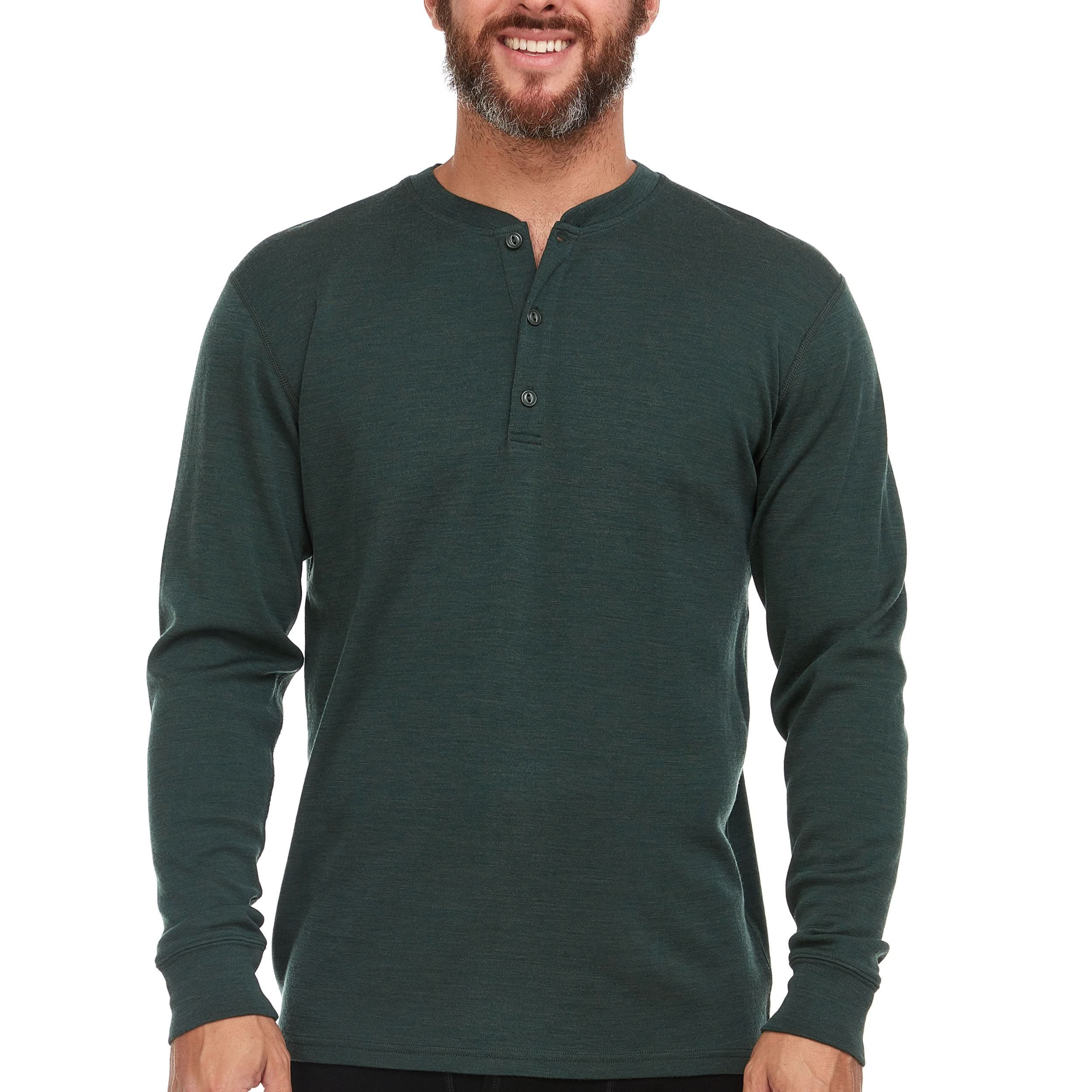 Men's Midweight Merino Wool Henley | 100% Merino Wool - Image 4