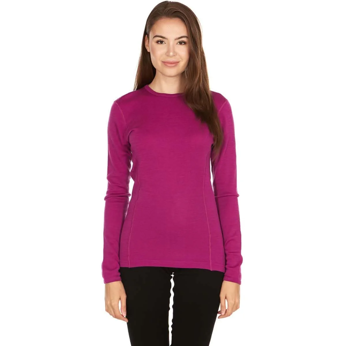 Midweight Women's Wool Crew Top -  100% Merino Wool - Image 11