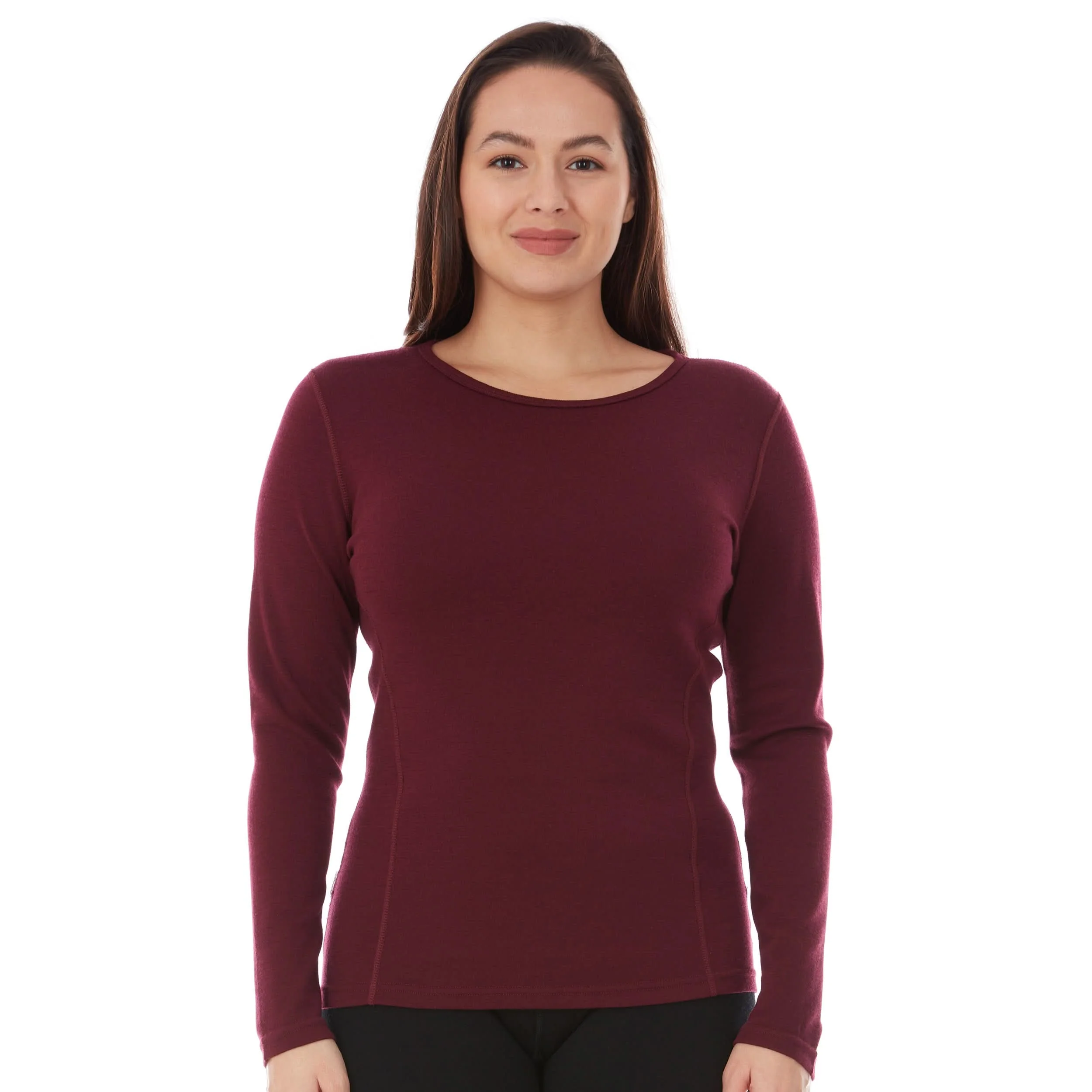 Midweight Women's Wool Crew Top -  100% Merino Wool - Image 16