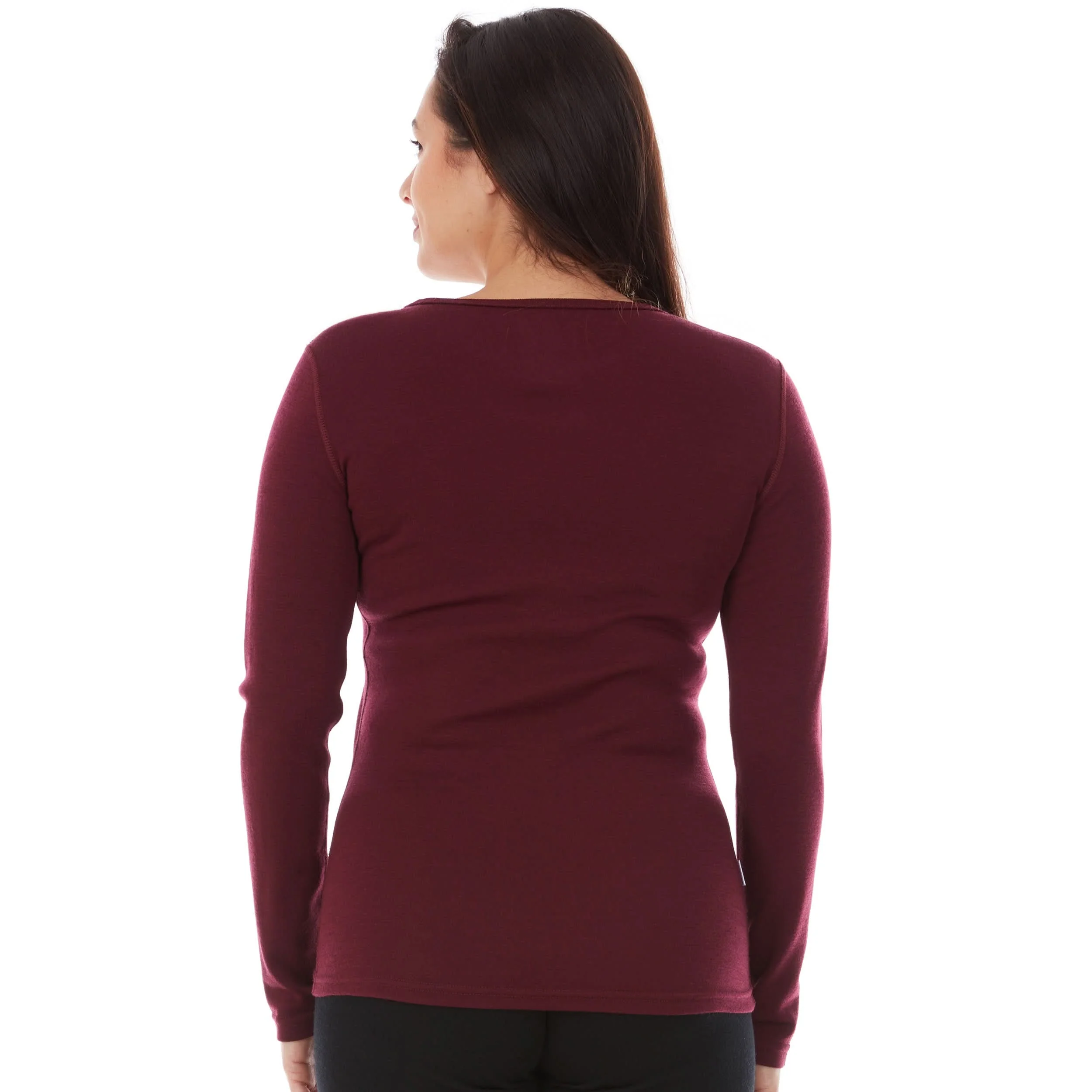 Midweight Women's Wool Crew Top -  100% Merino Wool - Image 17