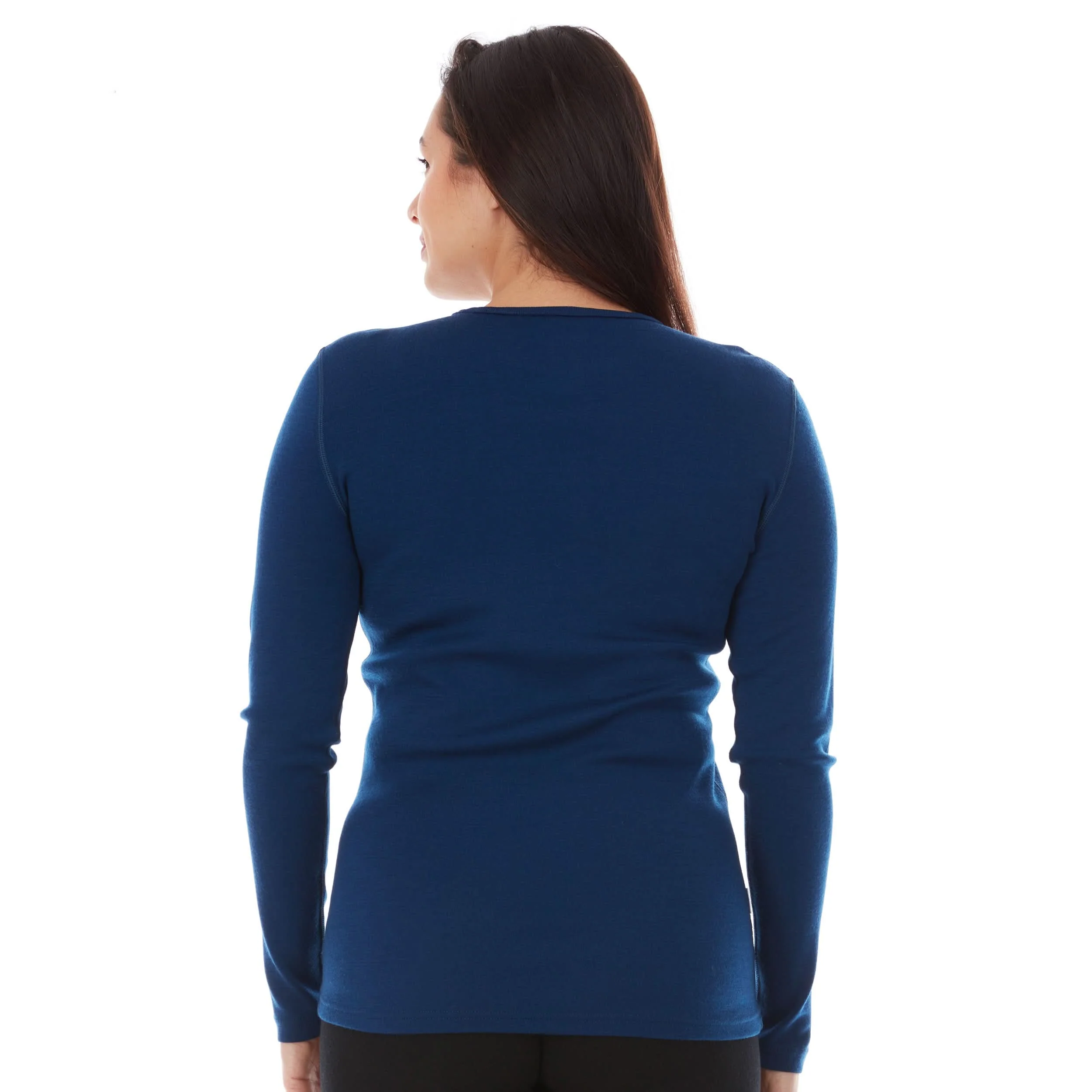Midweight Women's Wool Crew Top -  100% Merino Wool - Image 39