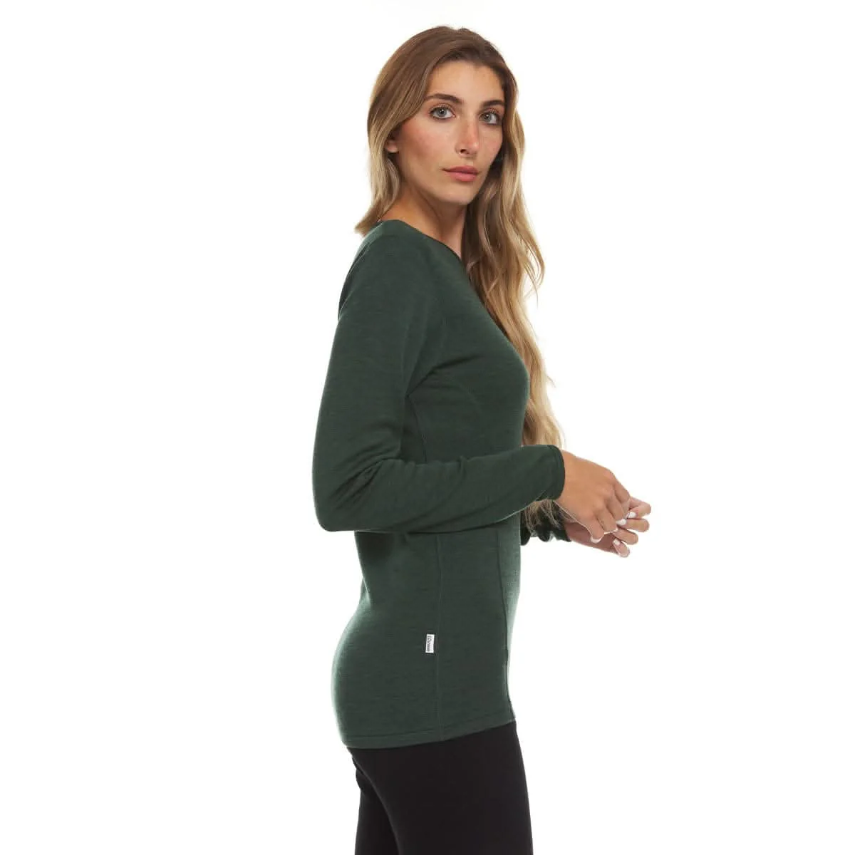 Midweight Women's Wool Crew Top -  100% Merino Wool - Image 9