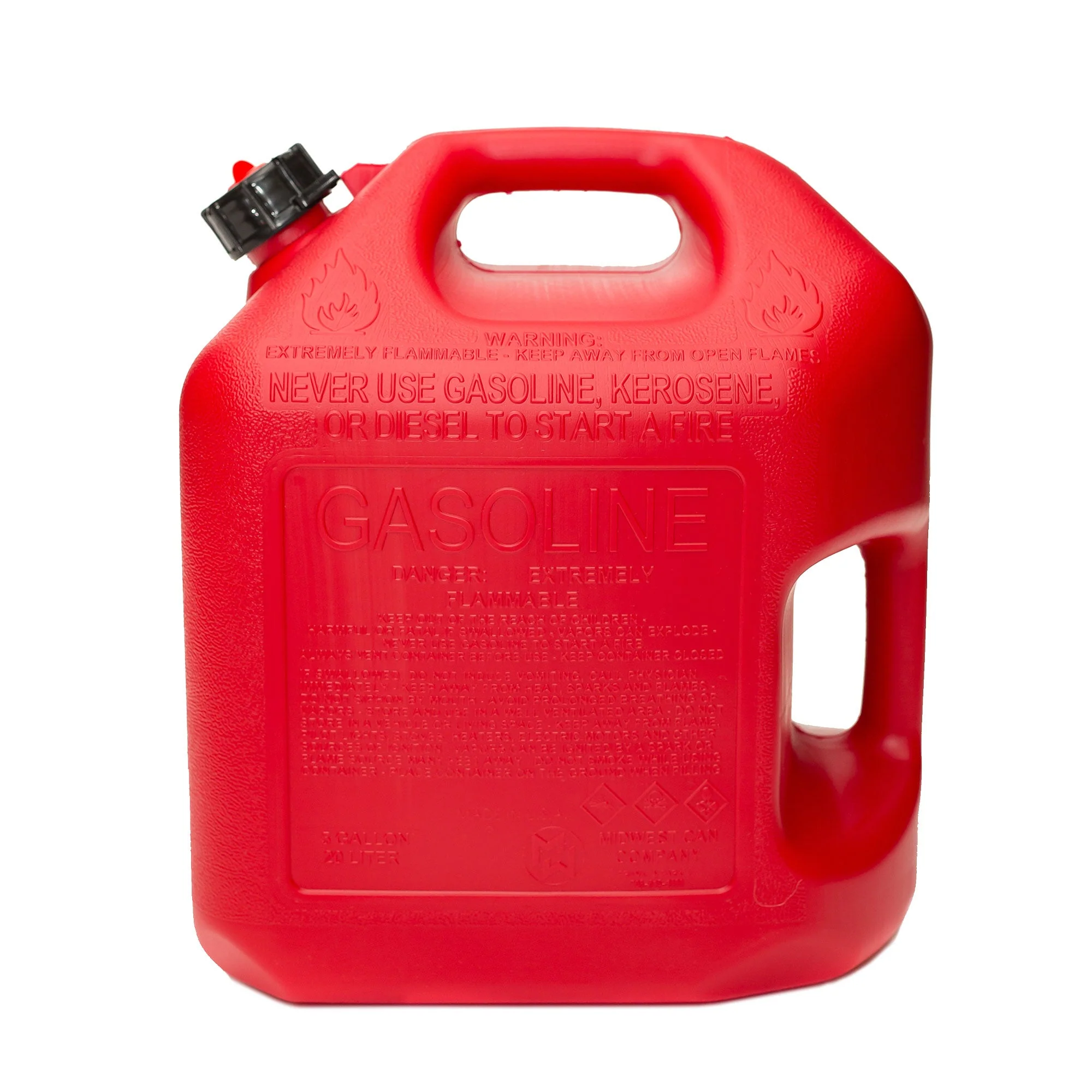 Midwest Can Company 5610 5-Gallon Gas Can Fuel Container Jug w/ Quick-Flow Spout - Image 8