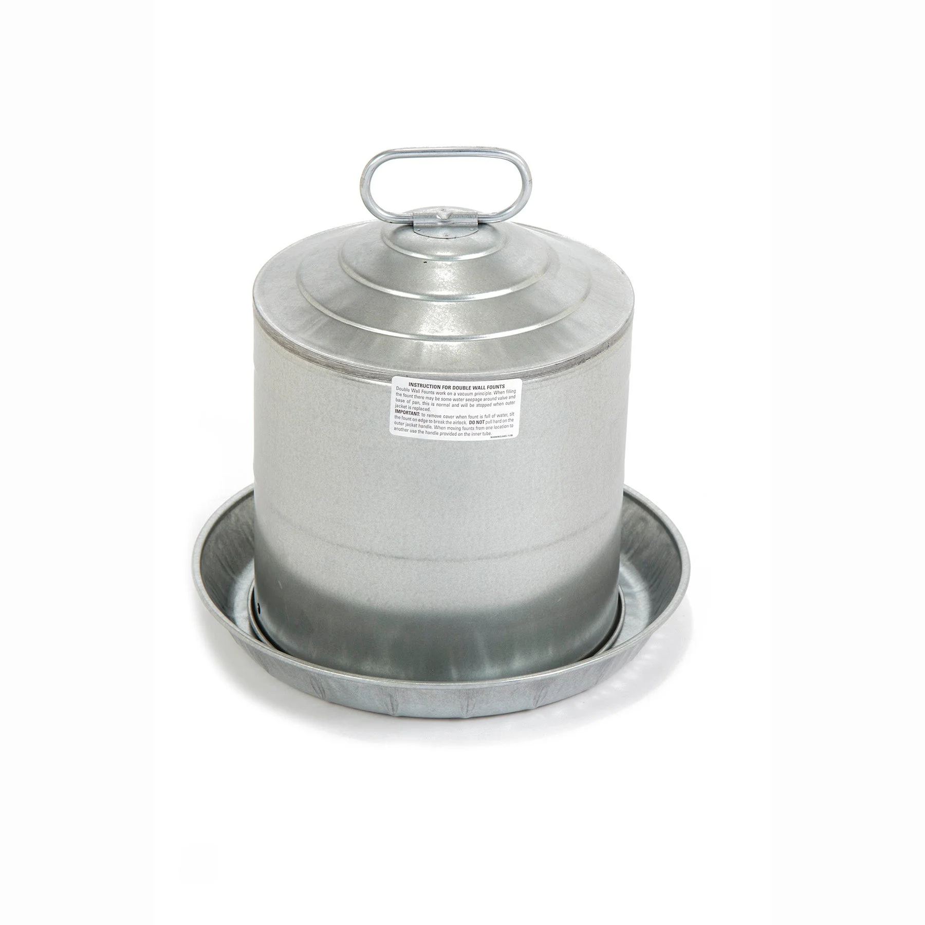 Miller Manufacturing 2 Gallon Double Wall Metal Poultry Fount Automatic Waterer - Image 2