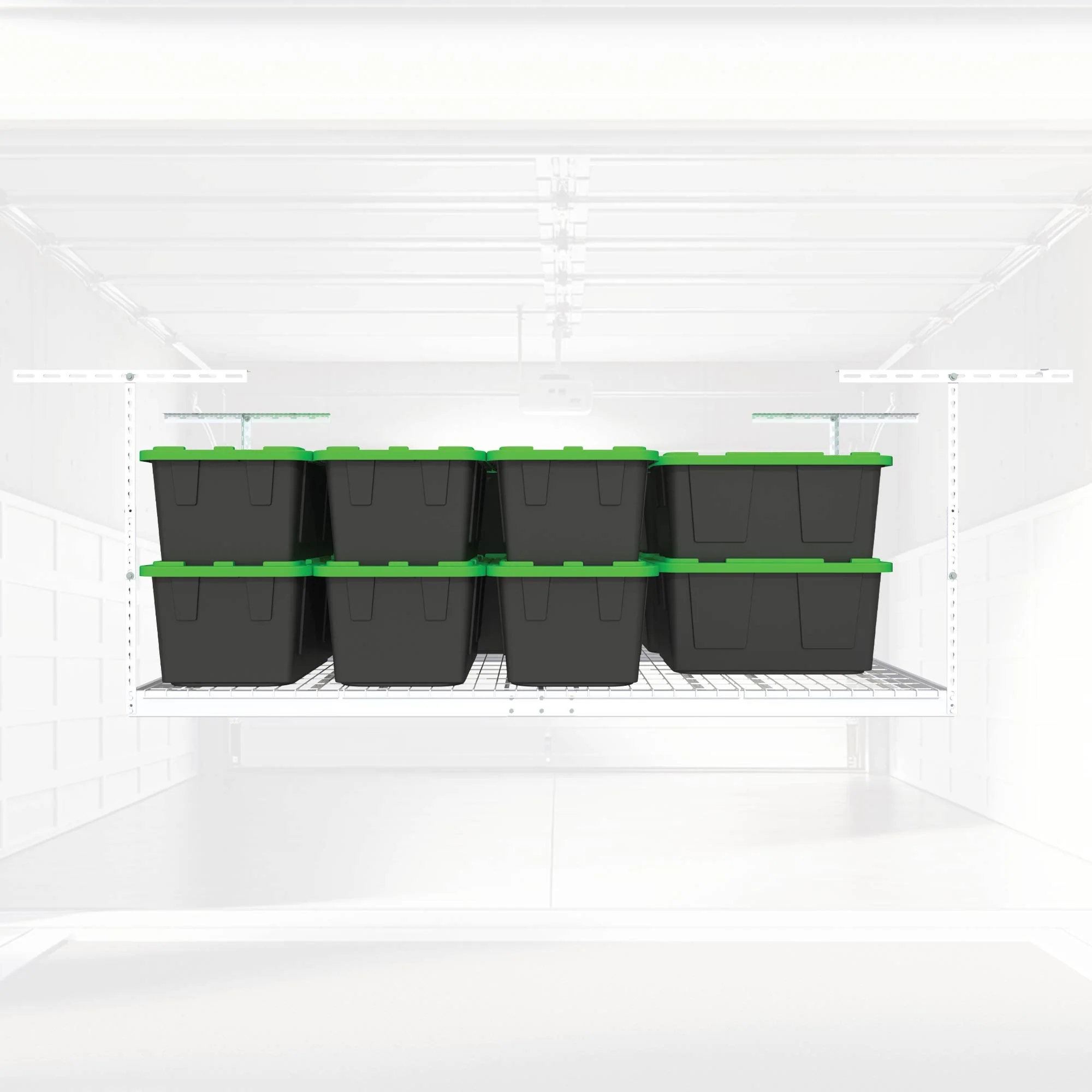 MonsterRax 4' x 6' Overhead Garage Storage Rack Holds Up to 500 Pounds, White - Image 9