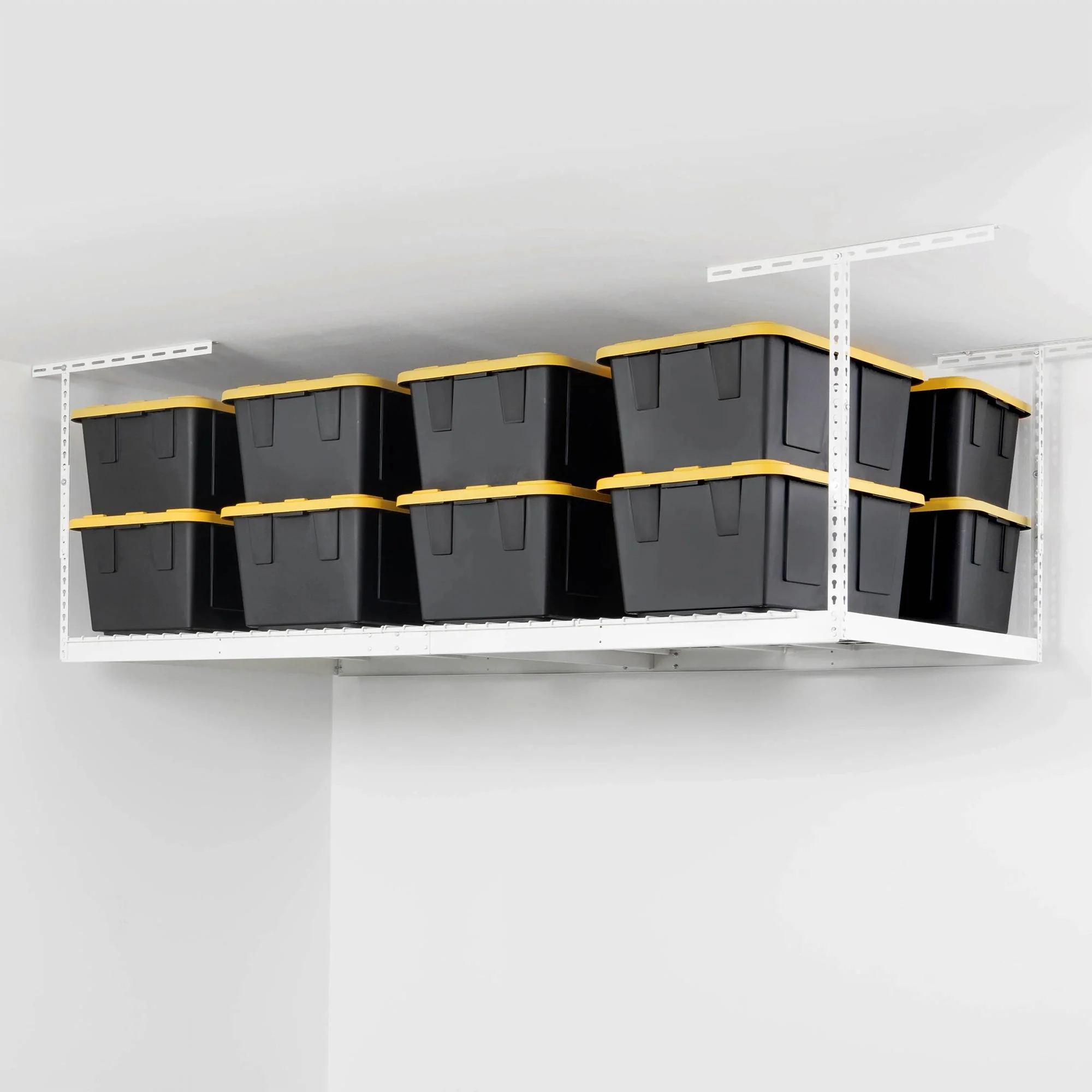 MonsterRax 4' x 8' Overhead Garage Storage Rack Holds Up to 500 Pounds, White - Image 9