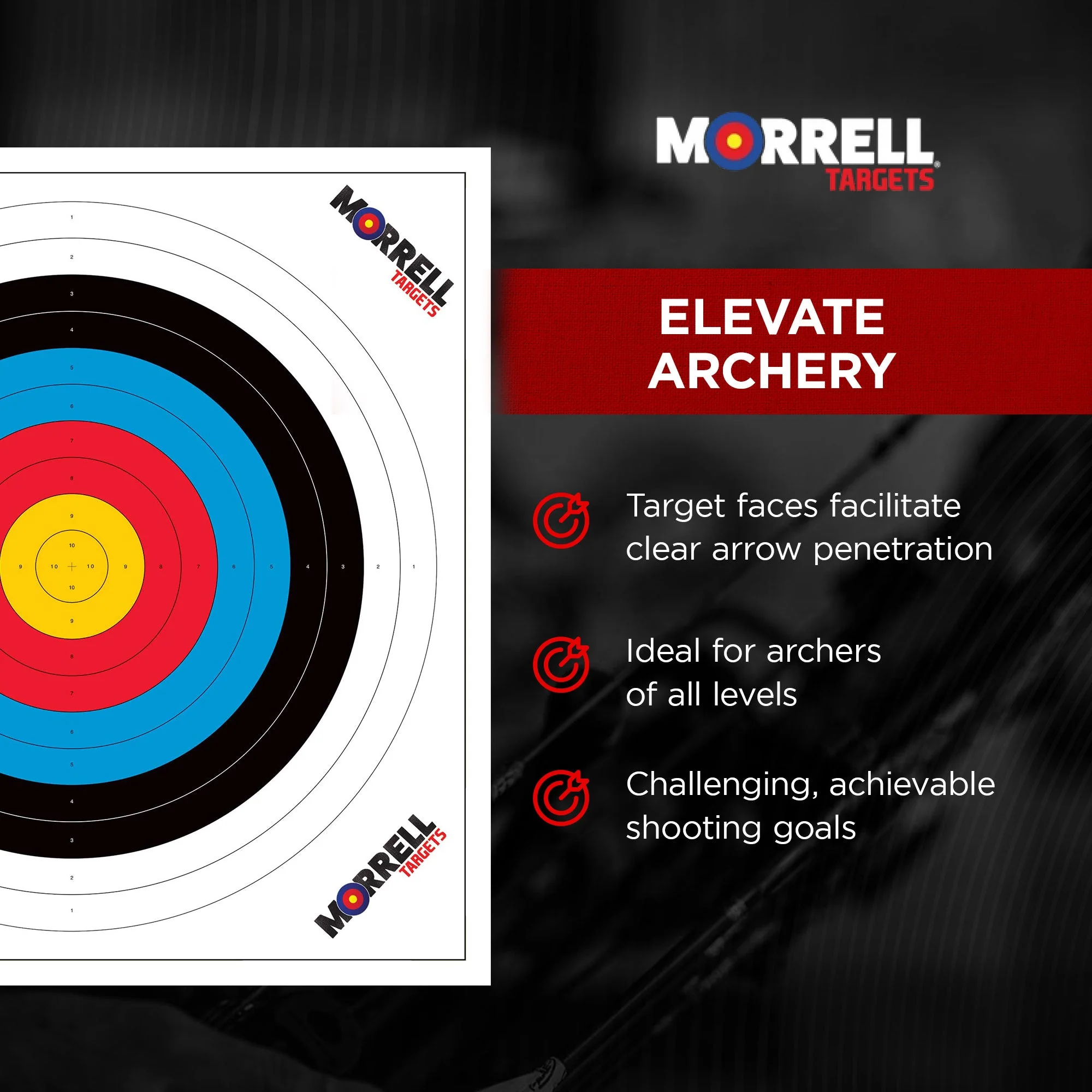 Morrell Targets 100 Pieces Thin Paper Archery Target with Card Stock, 4 Pack - Image 4