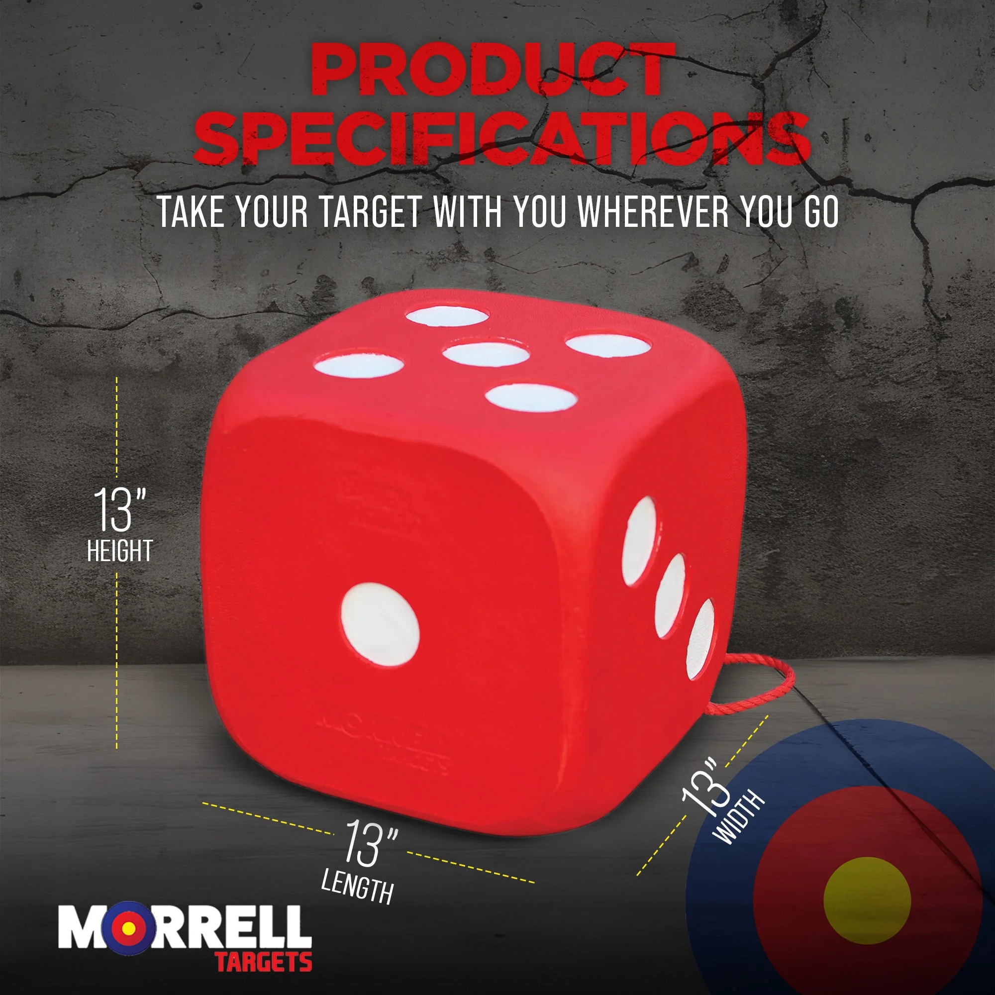 Morrell Targets High Roller Foam 6 Sided 21 Combo Archery Target, 3 Pack, Red - Image 3